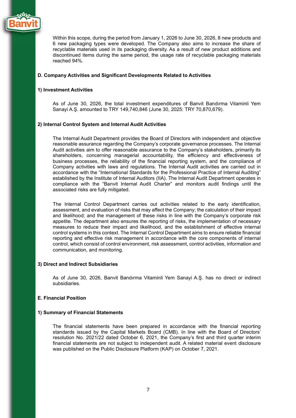 ฤฐNGฤฐLฤฐZCE BANVฤฐT FAALฤฐYET RAPORU 30.06.2026.pdf โ sayfa 9