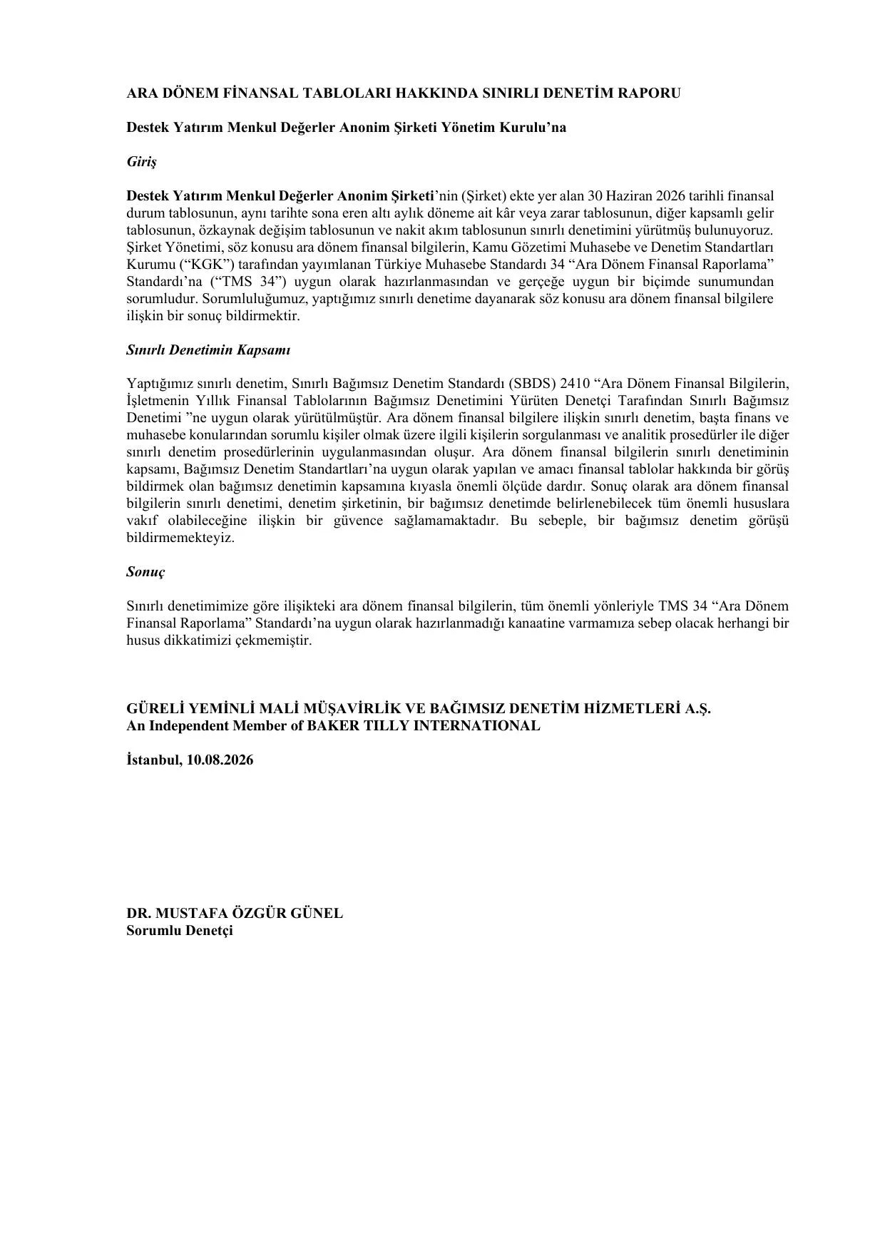 Destek Yatirim 30.06.2026 Finansal Rapor_final.pdf — sayfa 3