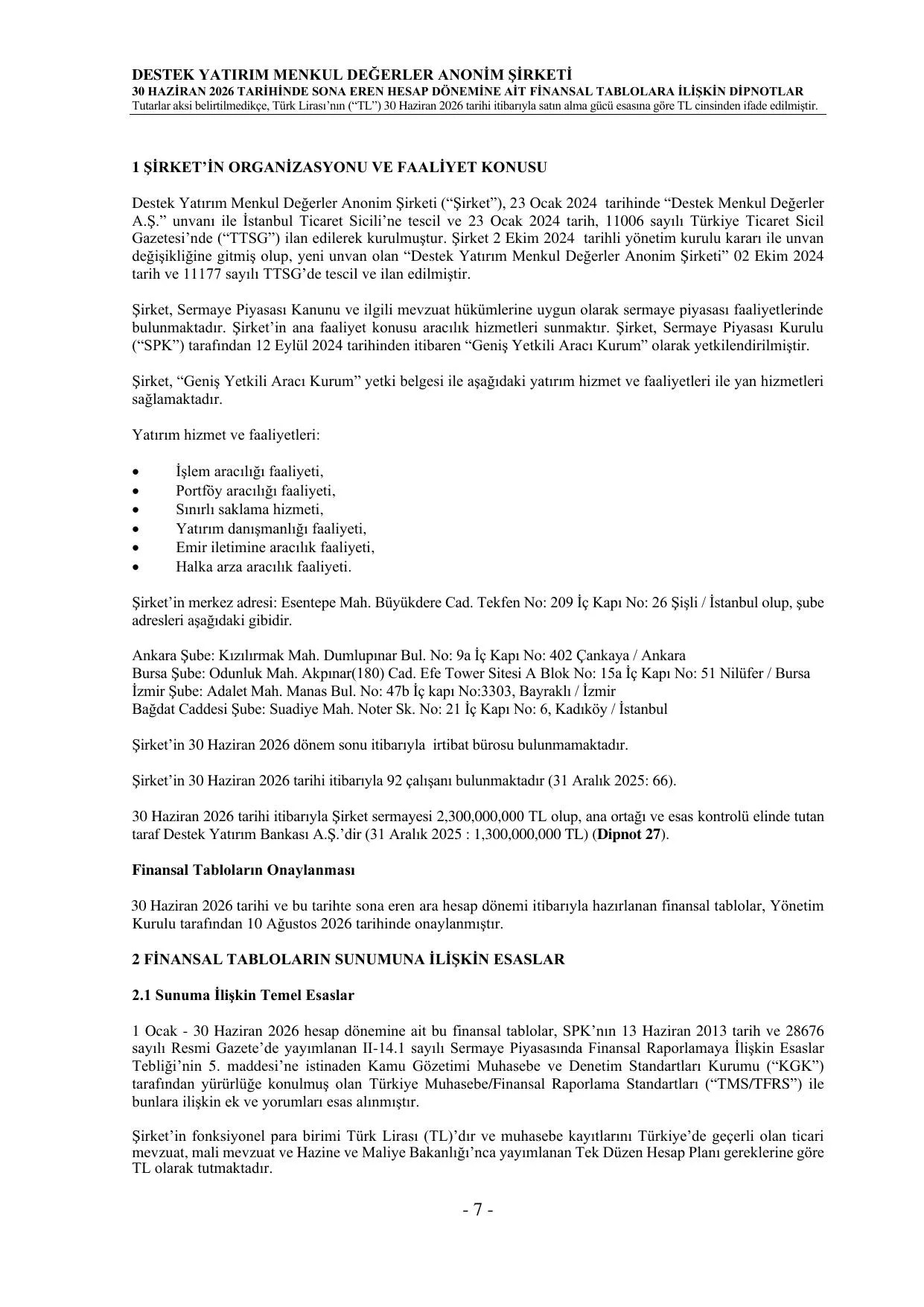 Destek Yatirim 30.06.2026 Finansal Rapor_final.pdf — sayfa 10