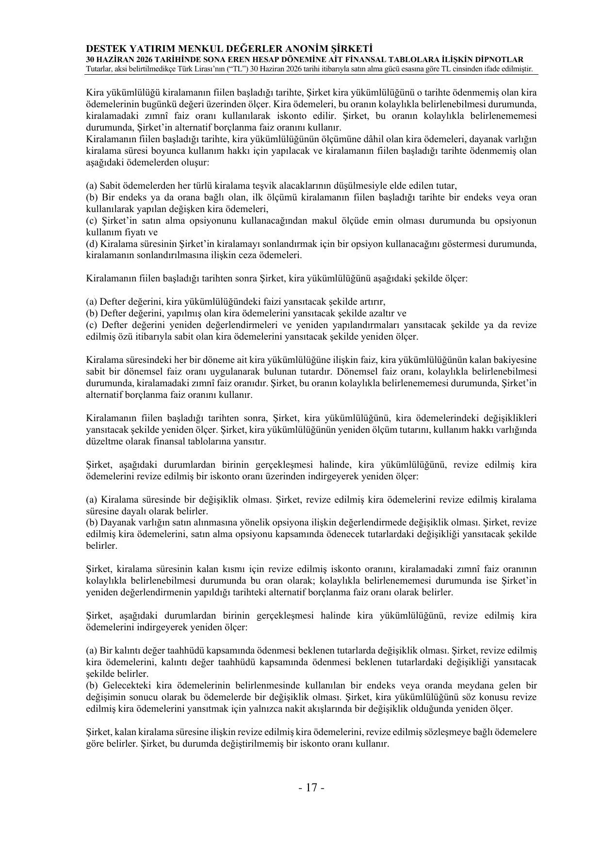 Destek Yatirim 30.06.2026 Finansal Rapor_final.pdf — sayfa 20