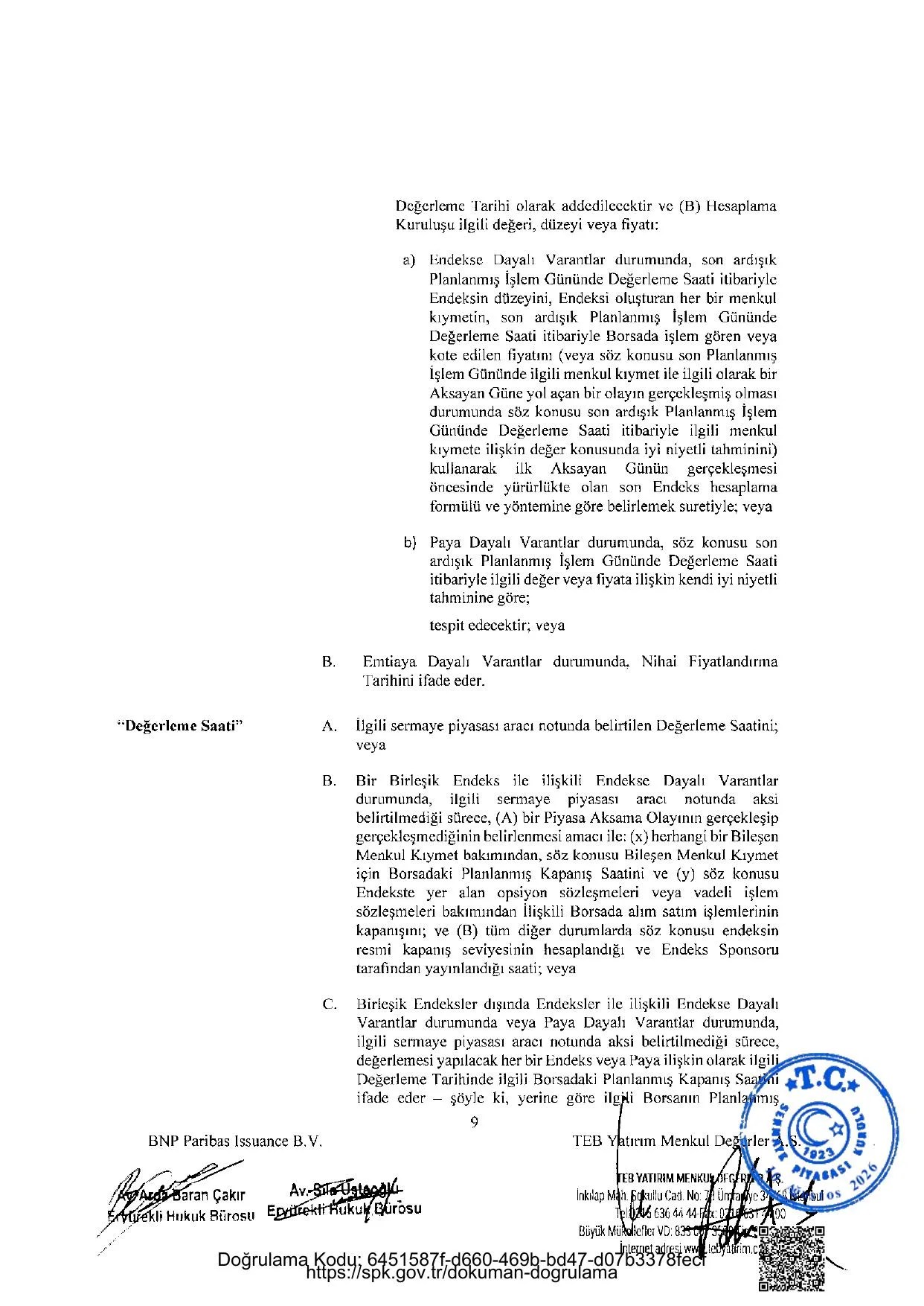 BNPP - SPK ONAYLI SERMAYE PIYASASI ARACI NOTU (13 AGUSTOS 2026 IHRACI) - 1.pdf โ sayfa 9