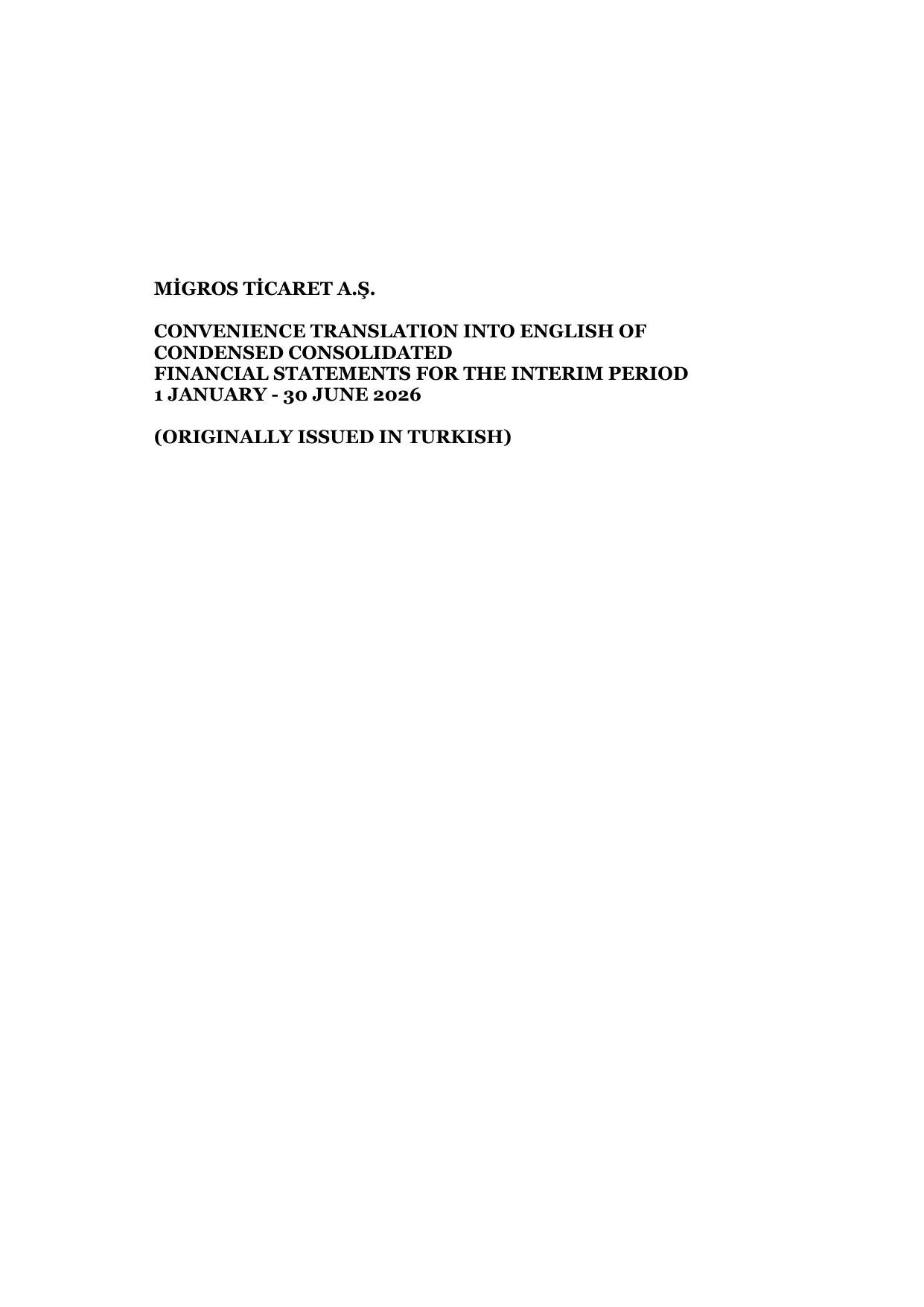 Migros Ticaret A.S. 30.06.2026 ENG.pdf โ sayfa 1