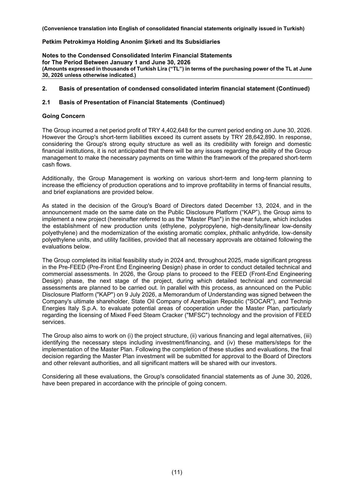 PETKฤฐM PETROKฤฐMYA HOLDฤฐNG A.ล. - 30.06.2026 - ENG.pdf โ sayfa 14