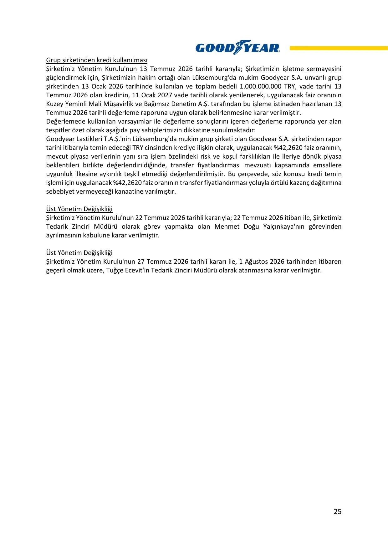 Goodyear 2026 2.Dönem Faaliyet Raporu.pdf — sayfa 26