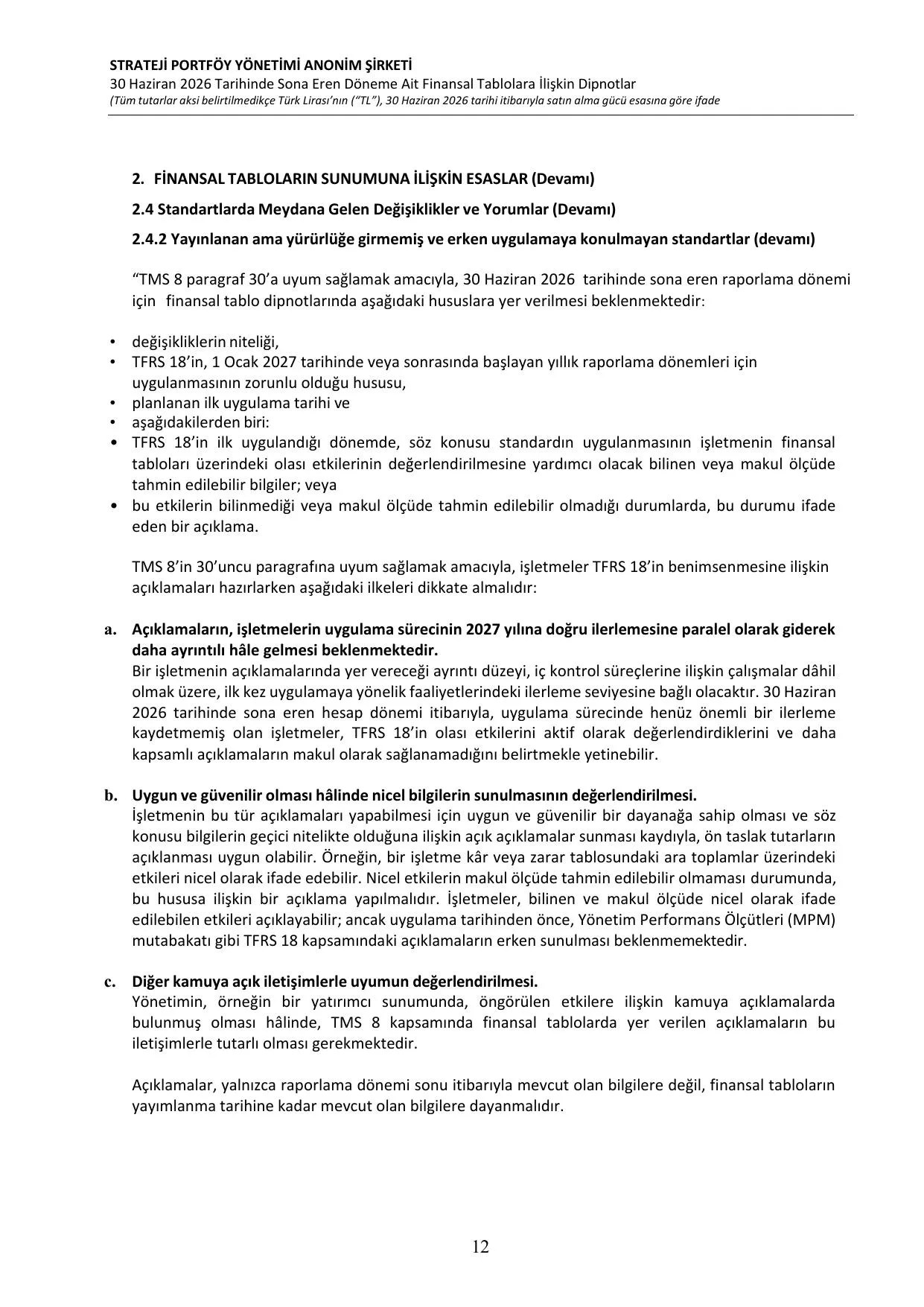 Strateji Portfรถy Yรถnetimi Aล Mali Tablolar ve Dipnotlarฤฑ 30.06.2026.pdf โ sayfa 14
