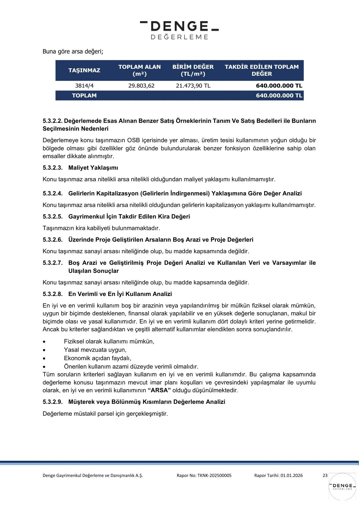EK-5d 01.01.2026 tarih ve TKNK-202500005 Gayrimenkul Deฤerleme Raporu.pdf โ sayfa 24