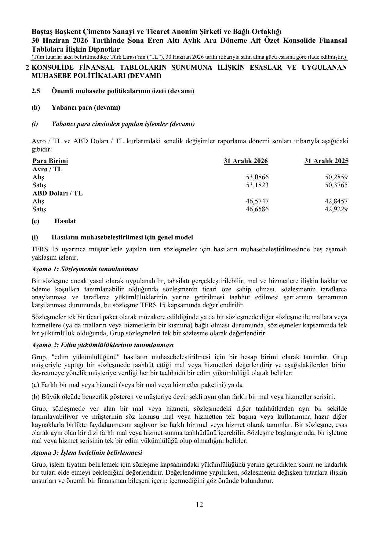 BASTAS SPK Konsolide Rapor ve Dipnotlar 30.06.2026.pdf โ sayfa 14