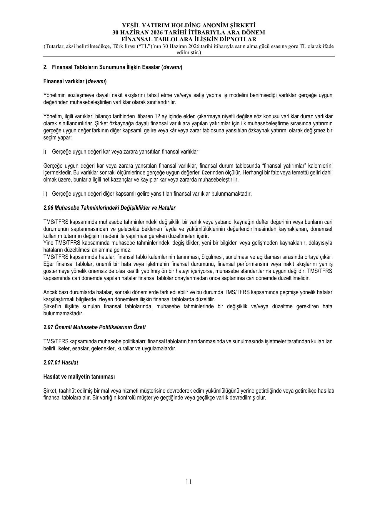 30.06.2026 YEลฤฐL YATIRIM REPORT.pdf โ sayfa 14