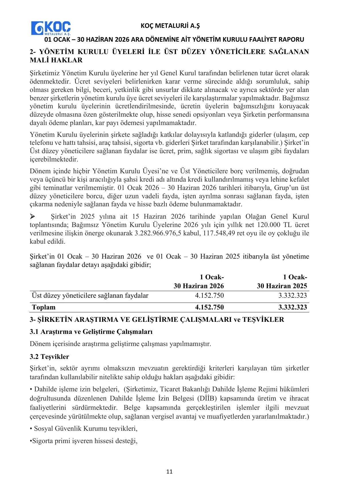 30.06.2026_Koรง_Metalurji_Faaliyet Raporu_Final.pdf โ sayfa 14