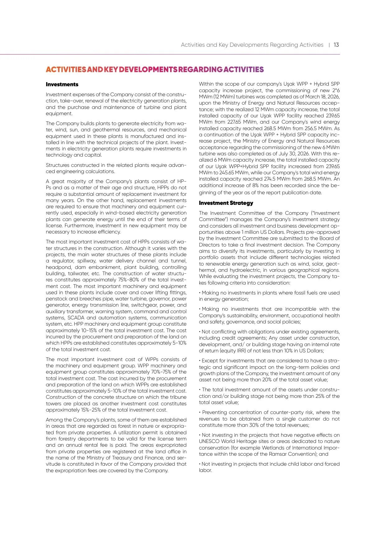 Aydem Yenilenebilir Enerji 30.06.2026_Faaliyet Raporu_EN.pdf โ sayfa 14