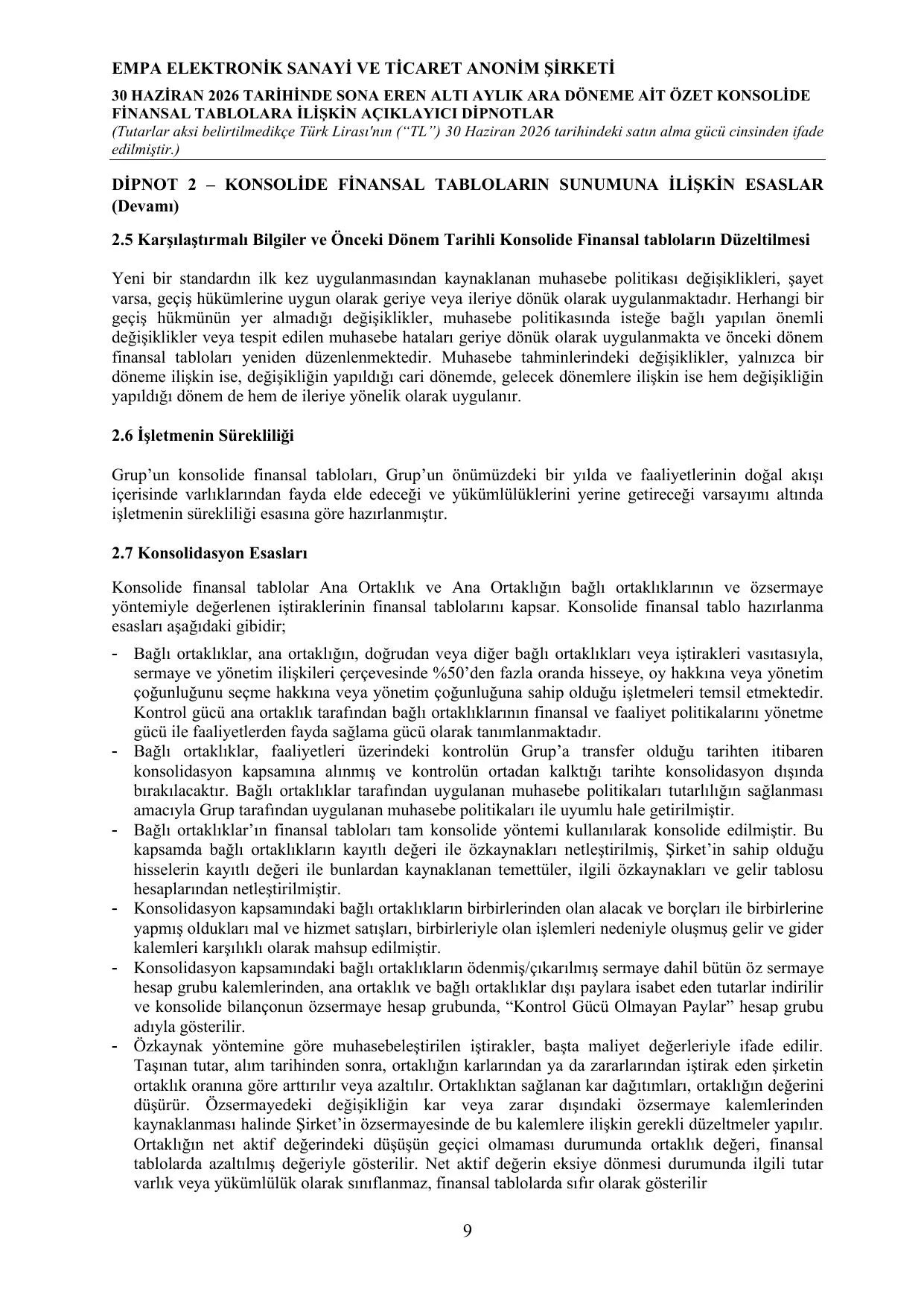 30.06.2026 Finansal Rapor.pdf โ sayfa 13