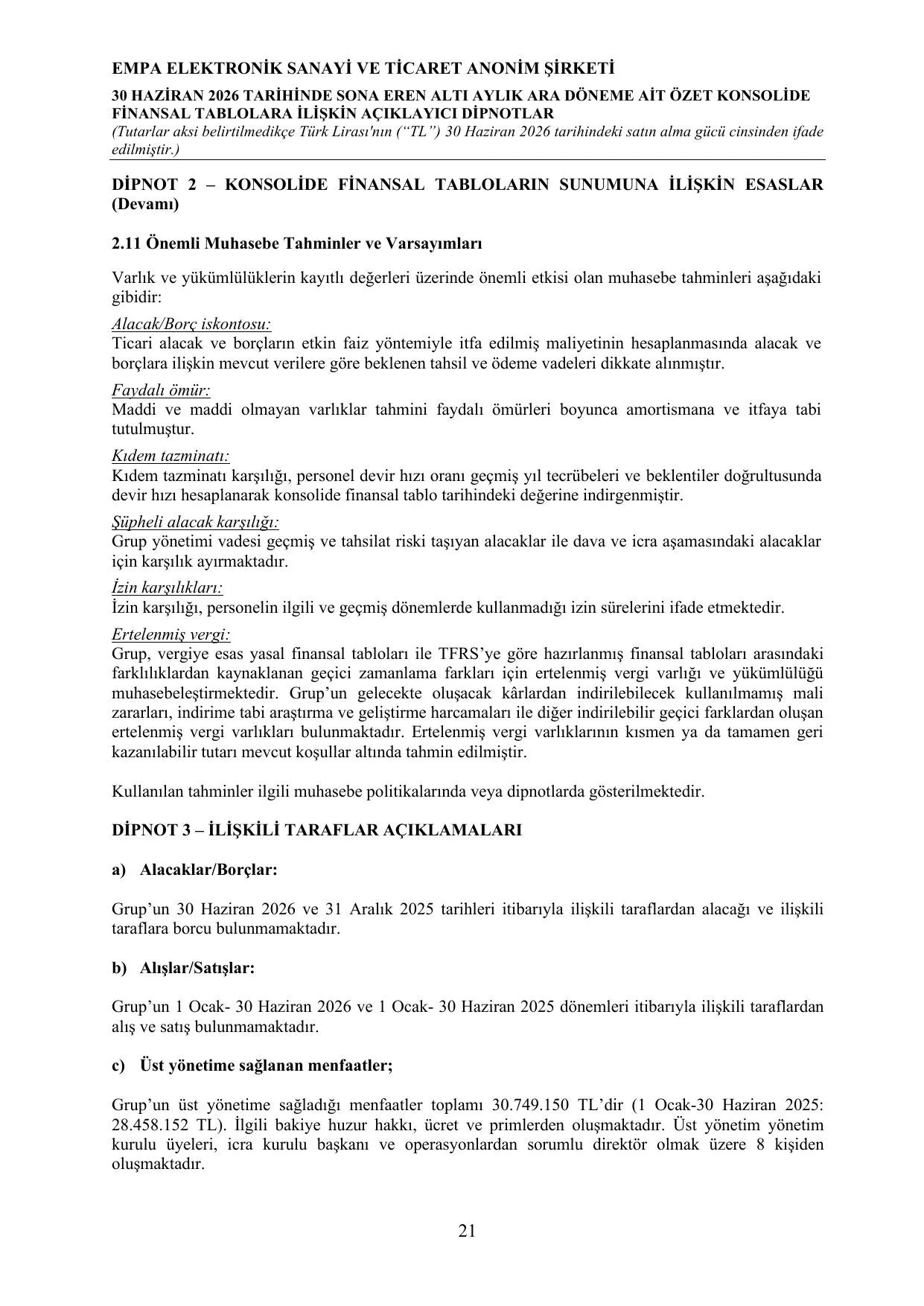 30.06.2026 Finansal Rapor.pdf โ sayfa 25