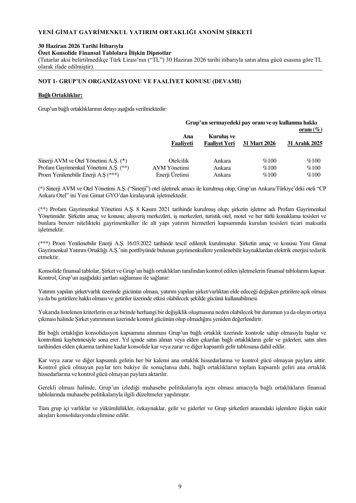 Yeni Gimat Konsolide 30.06.2026.pdf โ sayfa 11