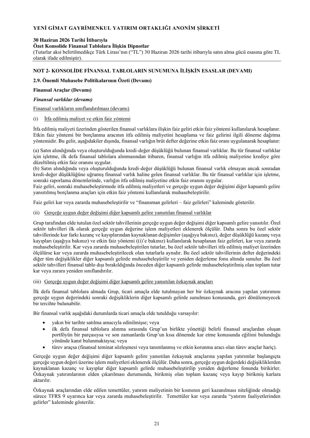Yeni Gimat Konsolide 30.06.2026.pdf — sayfa 23
