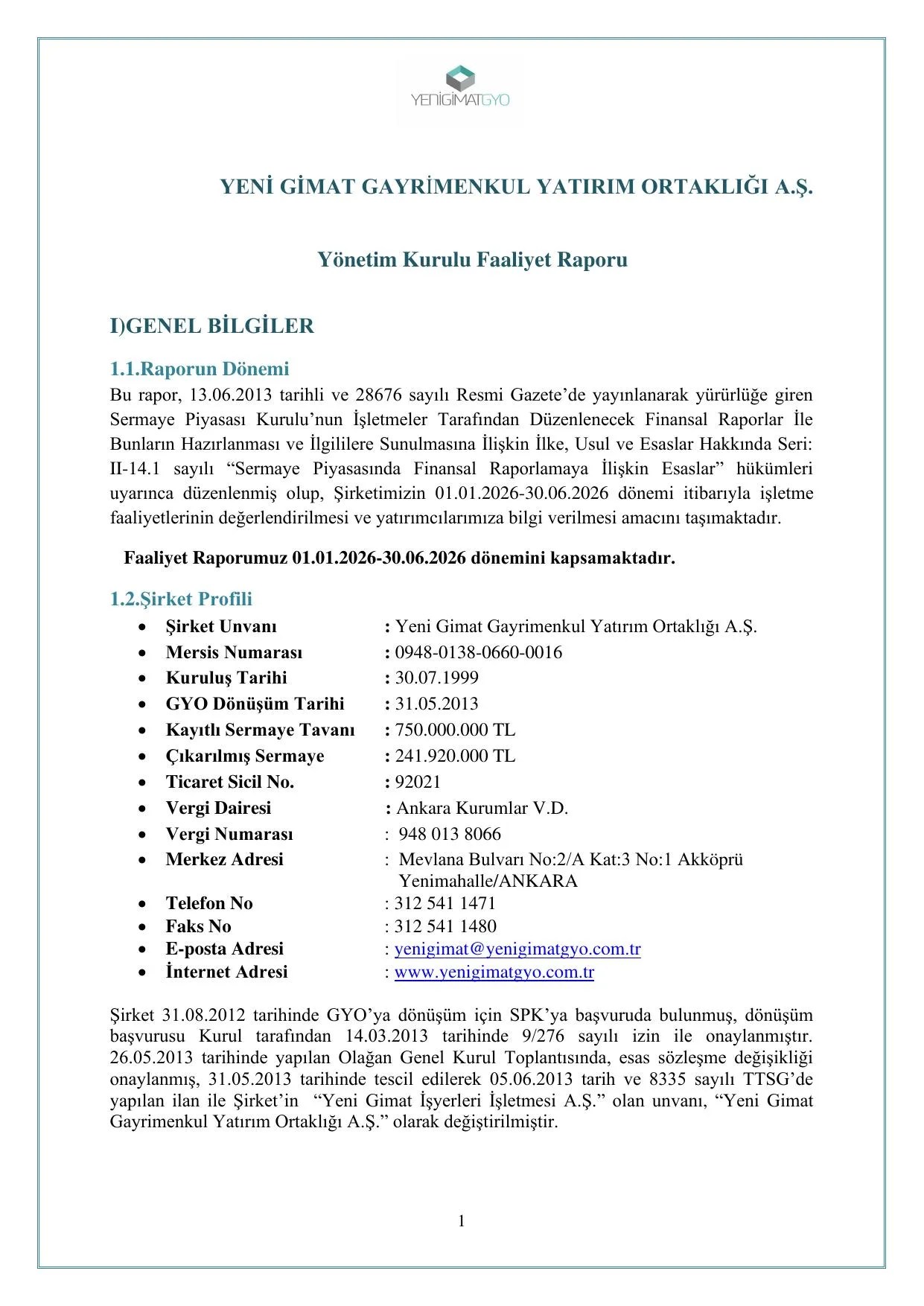 Yeni Gimat Faaliyet Raporu 30.06.2026.pdf — sayfa 6
