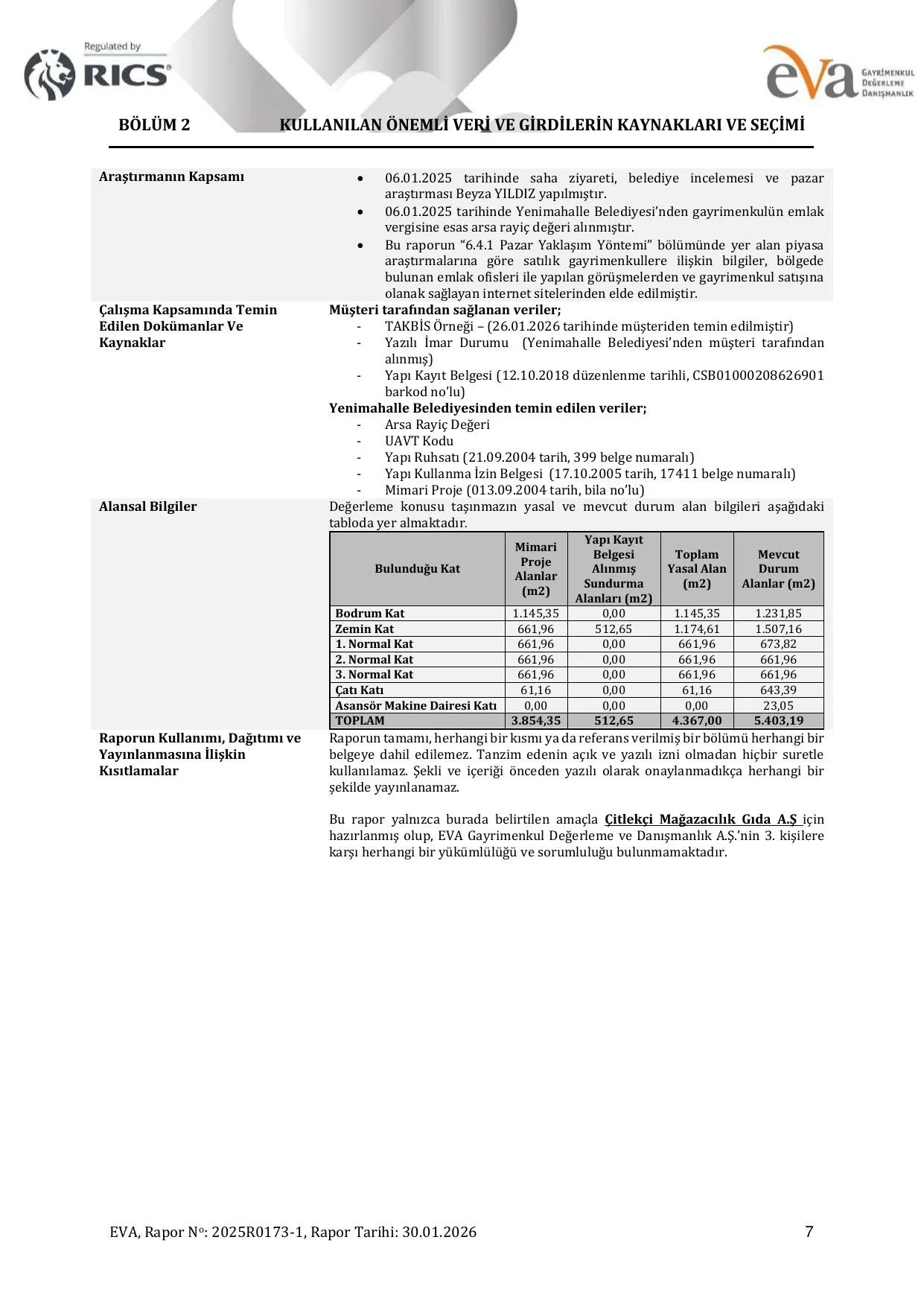5A. 2025R0173_1_ANKARA YENฤฐMAHALLE MERKEZ BฤฐNA DEฤERLEME RAPORU.pdf โ sayfa 7