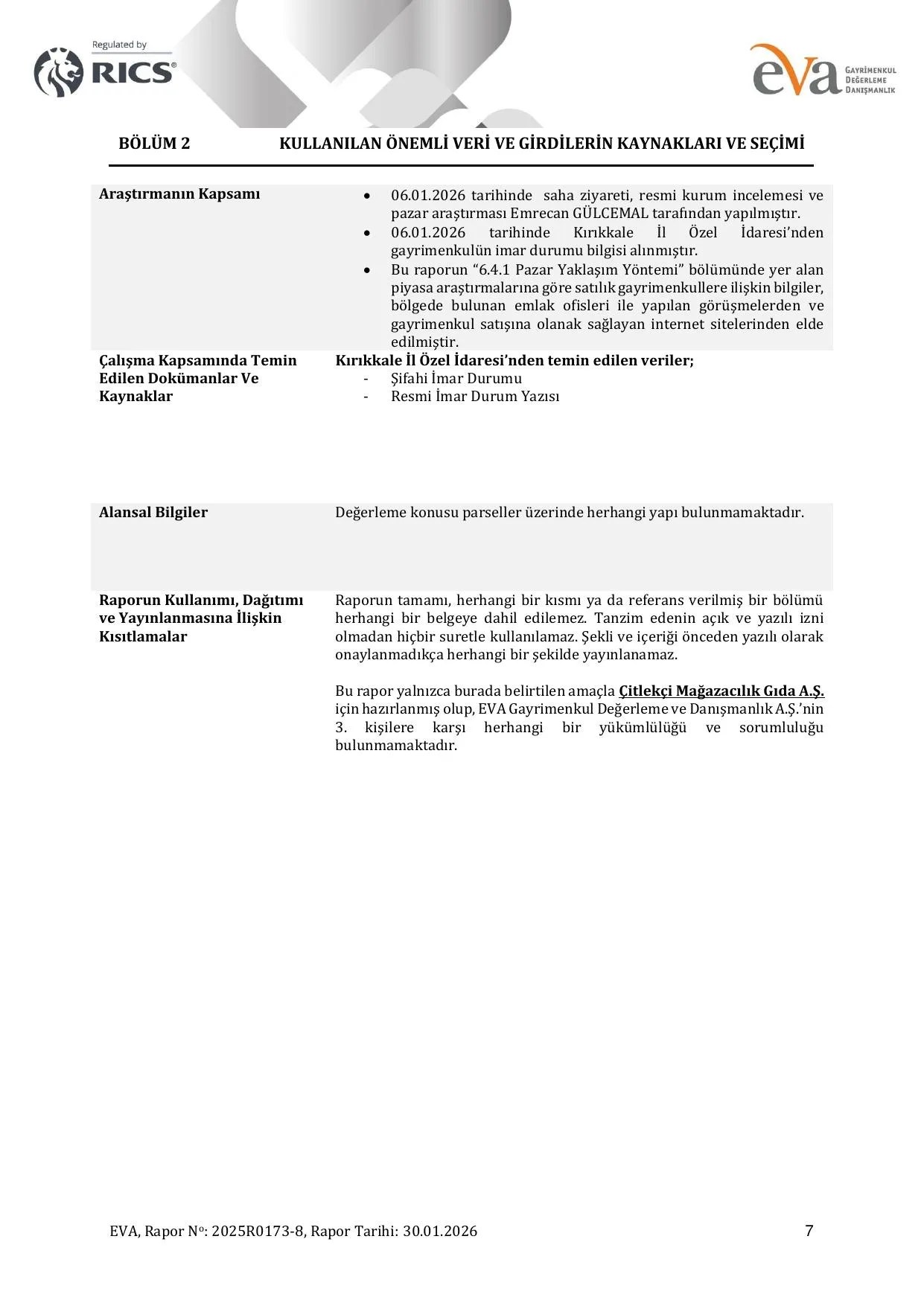 5K. 2025R0173-8_KIRIKKALE ARSA ve TARLA_DEĞERLEME RAPORU.pdf — sayfa 7