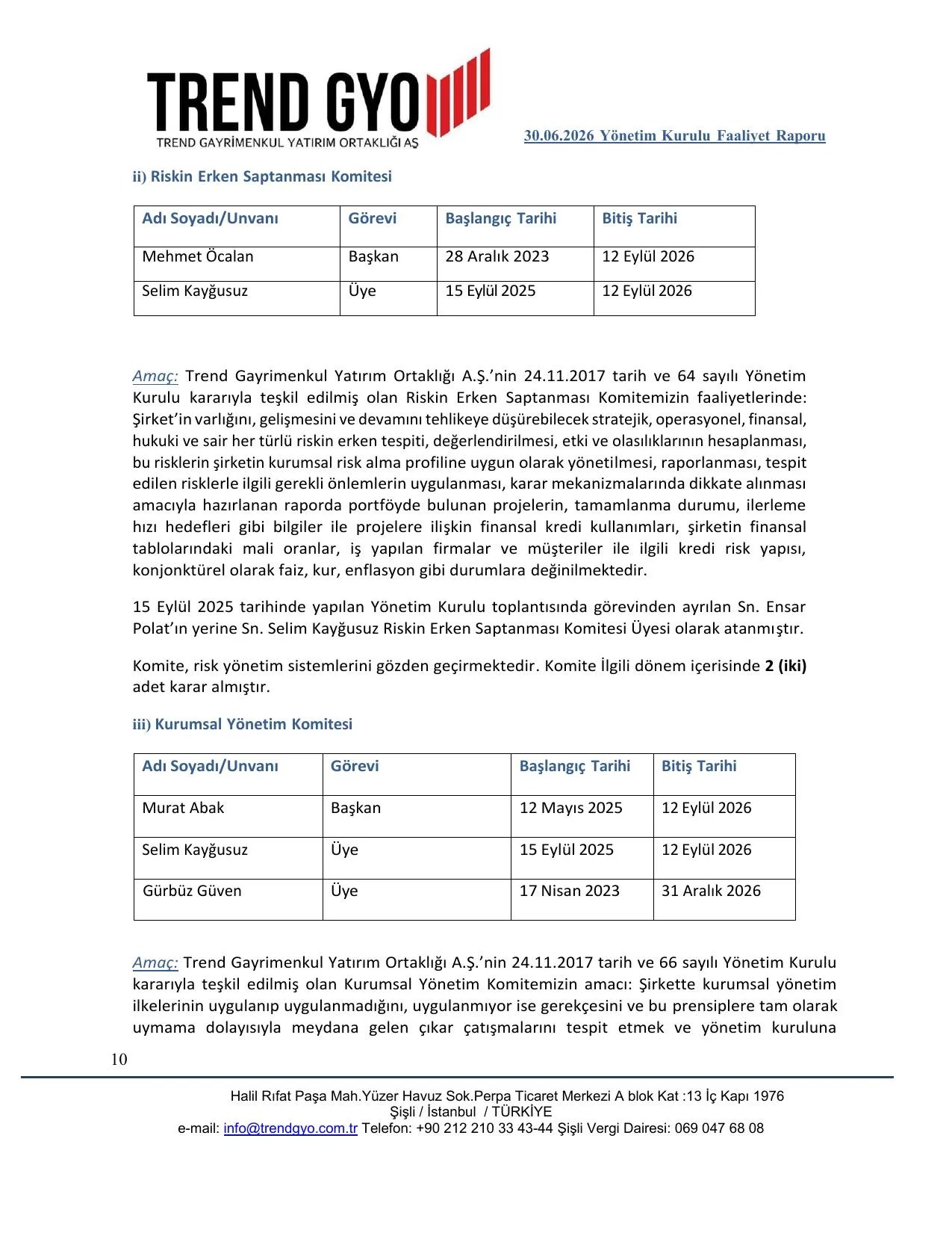 30 HAZİRAN 2026 YÖNETİM KURULU FAALİYET RAPORU.pdf — sayfa 10