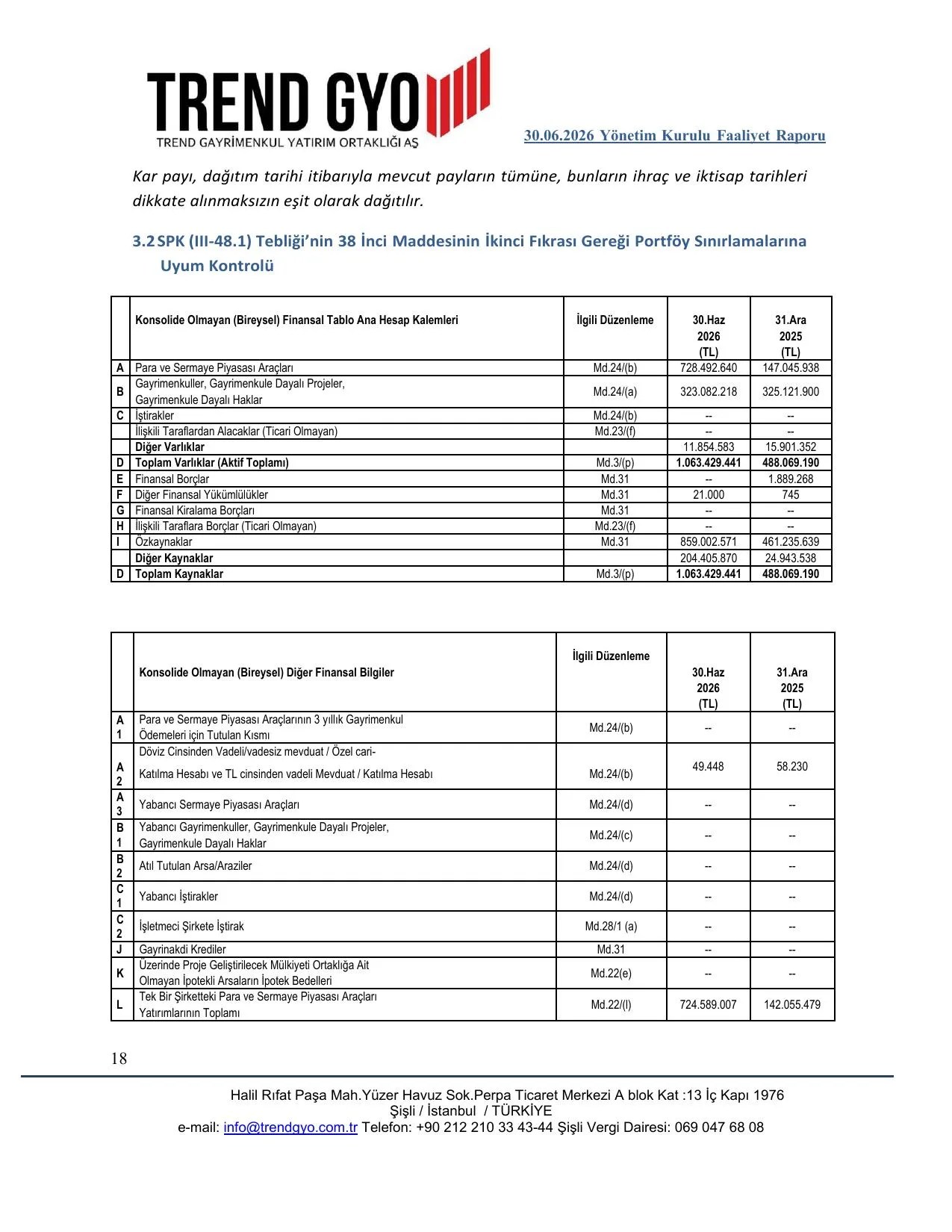 30 HAZİRAN 2026 YÖNETİM KURULU FAALİYET RAPORU.pdf — sayfa 18