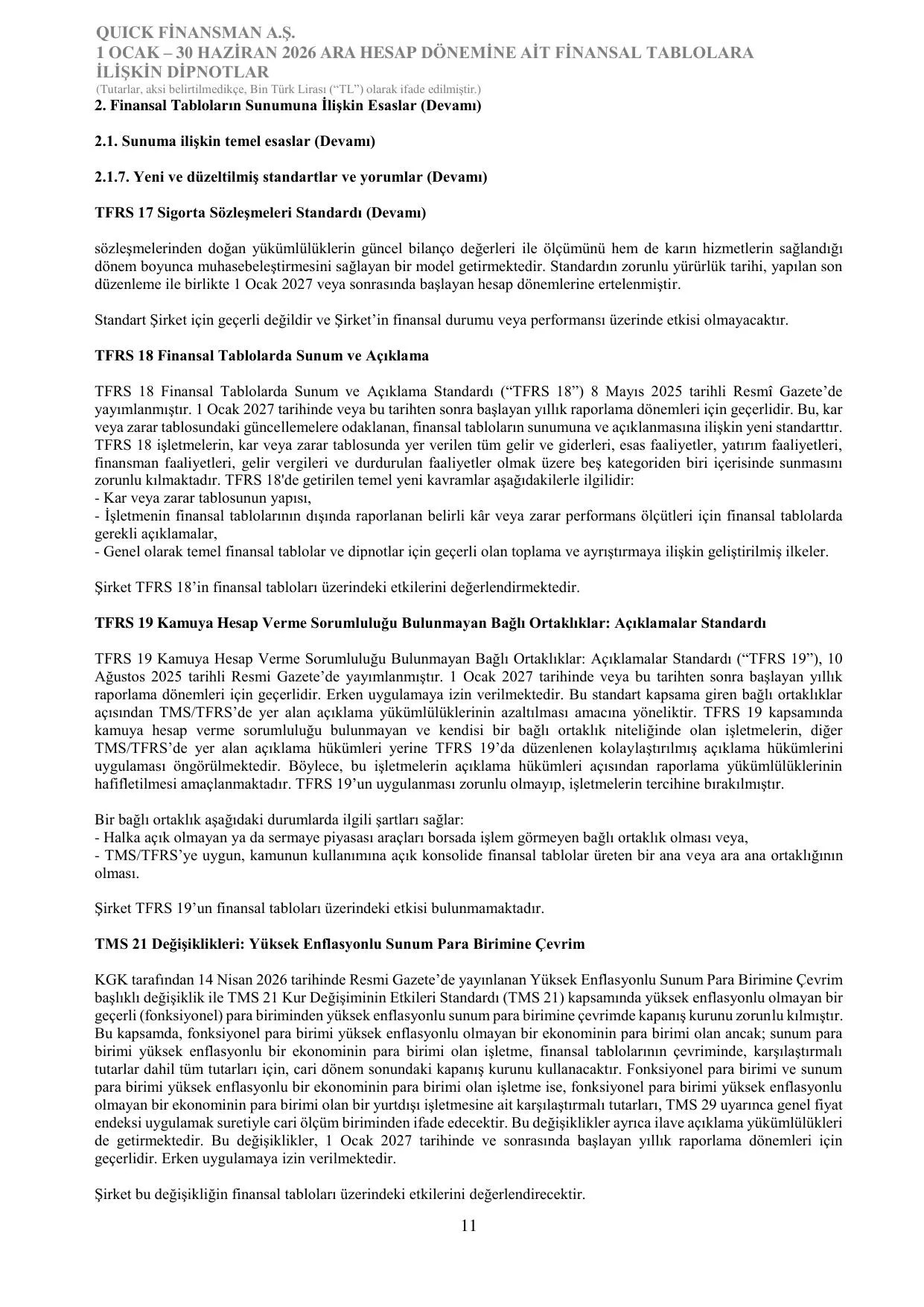 Quick Finansman A.Ş. 30062026 Finansal Tablolar.pdf — sayfa 14