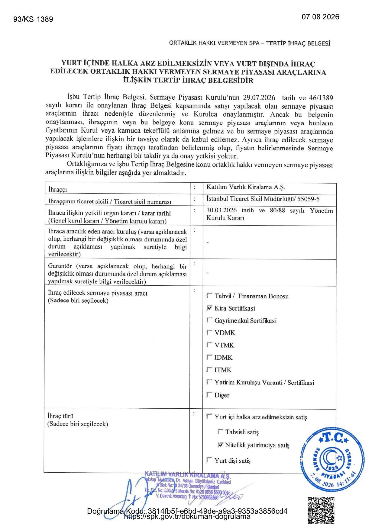 2. Tertip Onaylฤฑ ฤฐhraรง Belgesi.pdf โ sayfa 1