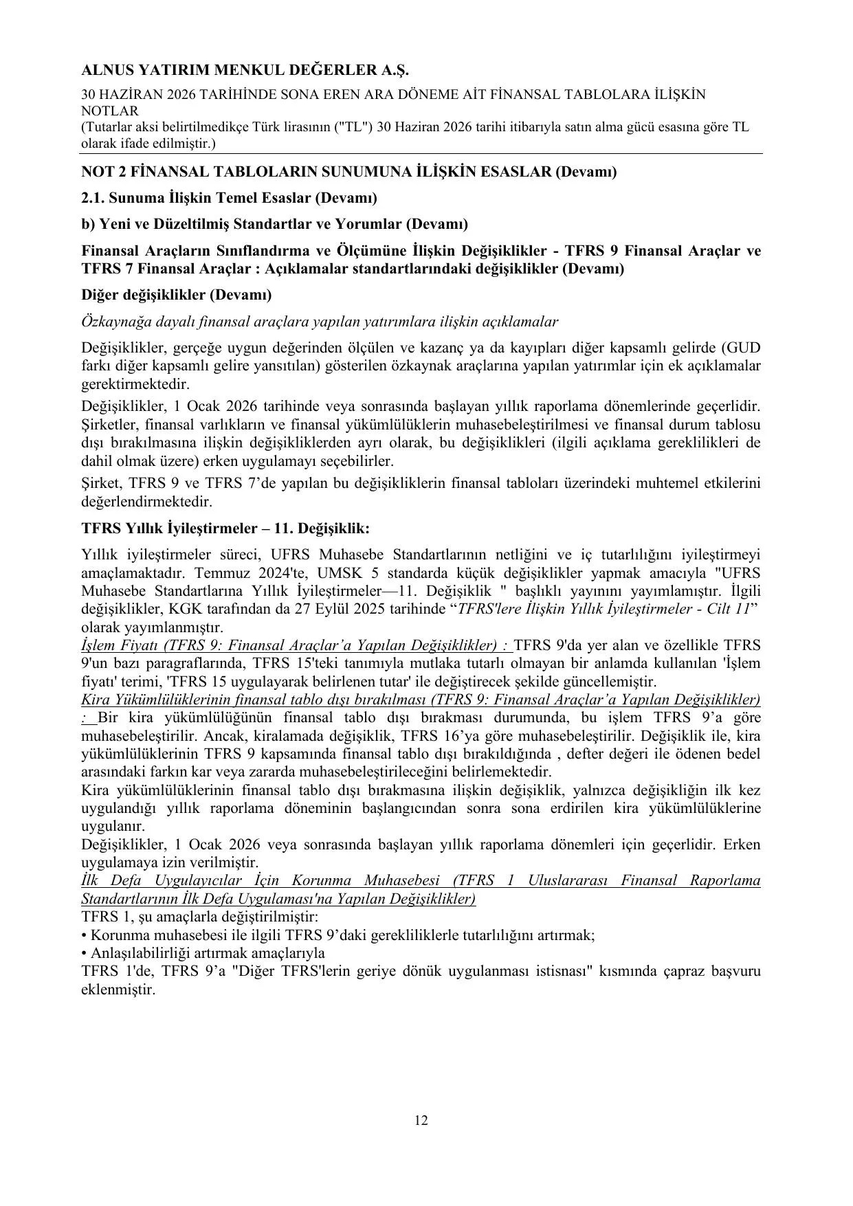 Alnus Yatฤฑrฤฑm Menkul Deฤerler A.ล. 30062026.pdf โ sayfa 15