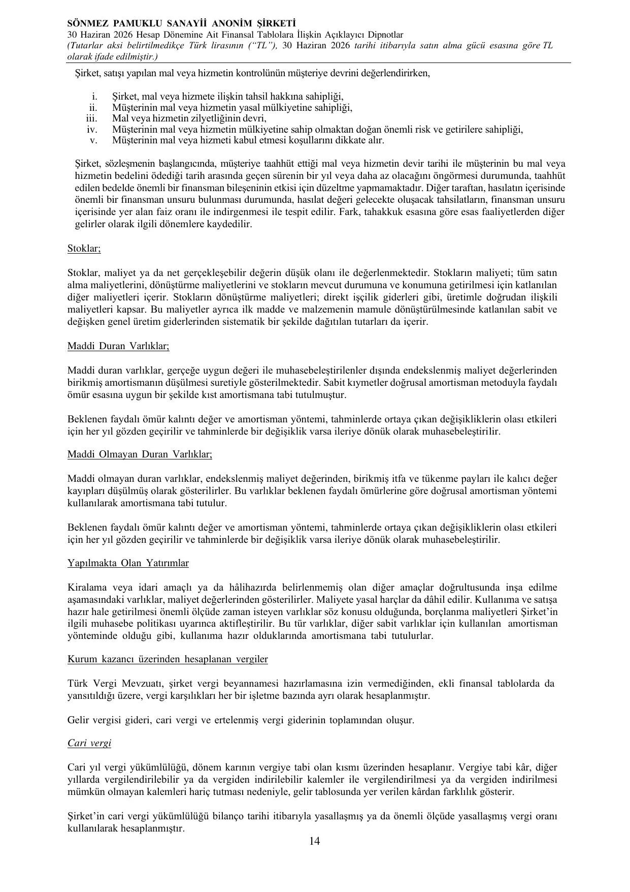 Sรถnmez Pamuklu Sanayi A.ล.30062026 BDR.pdf โ sayfa 18