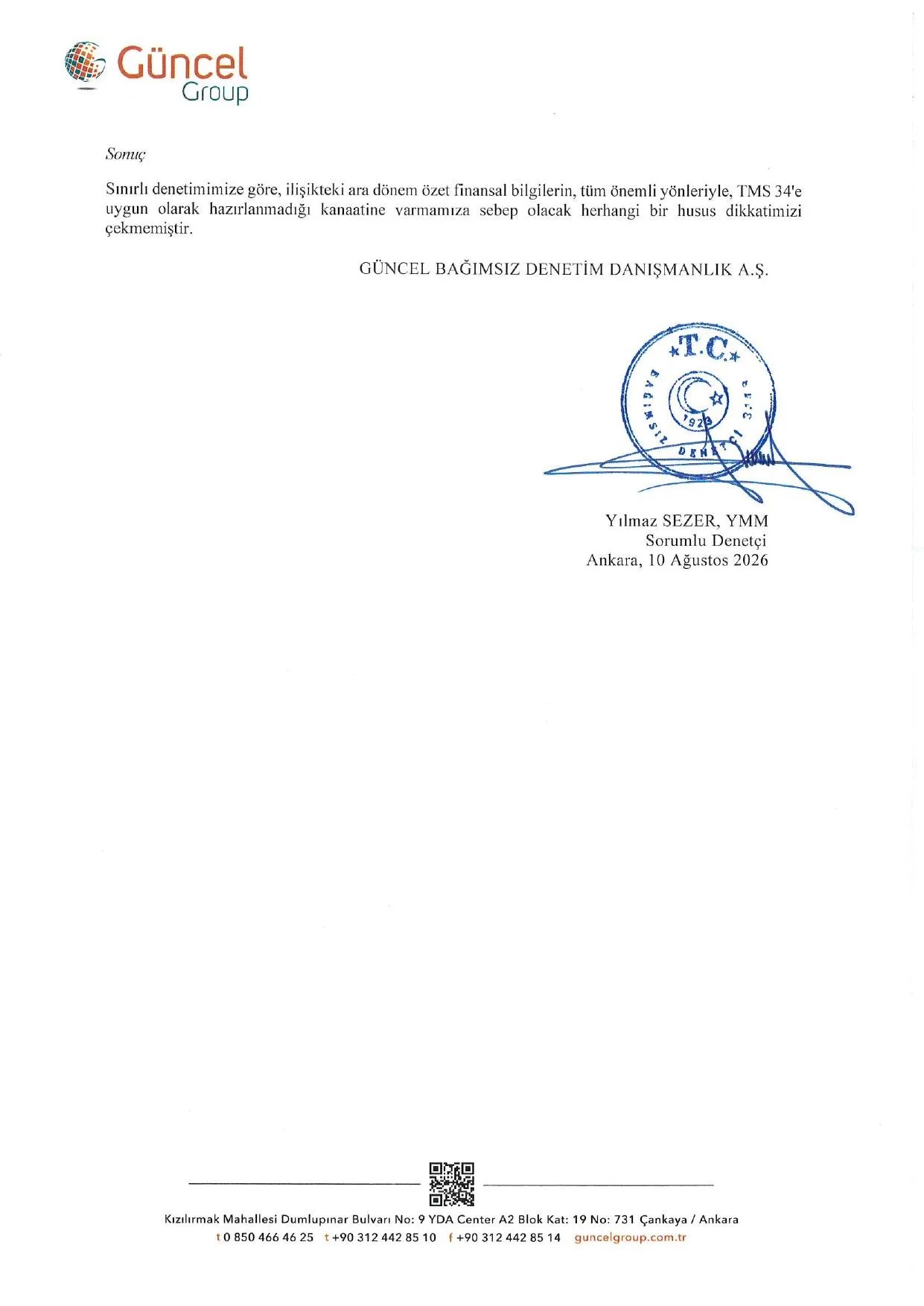 Durukan ลekerleme 30.06.2026 Baฤฤฑmsฤฑz Denetim Raporu.pdf โ sayfa 4