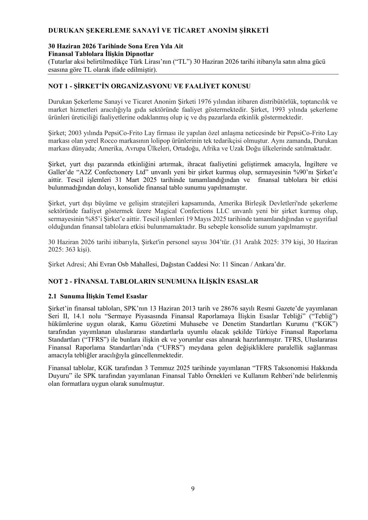 Durukan ลekerleme 30.06.2026 Baฤฤฑmsฤฑz Denetim Raporu.pdf โ sayfa 10