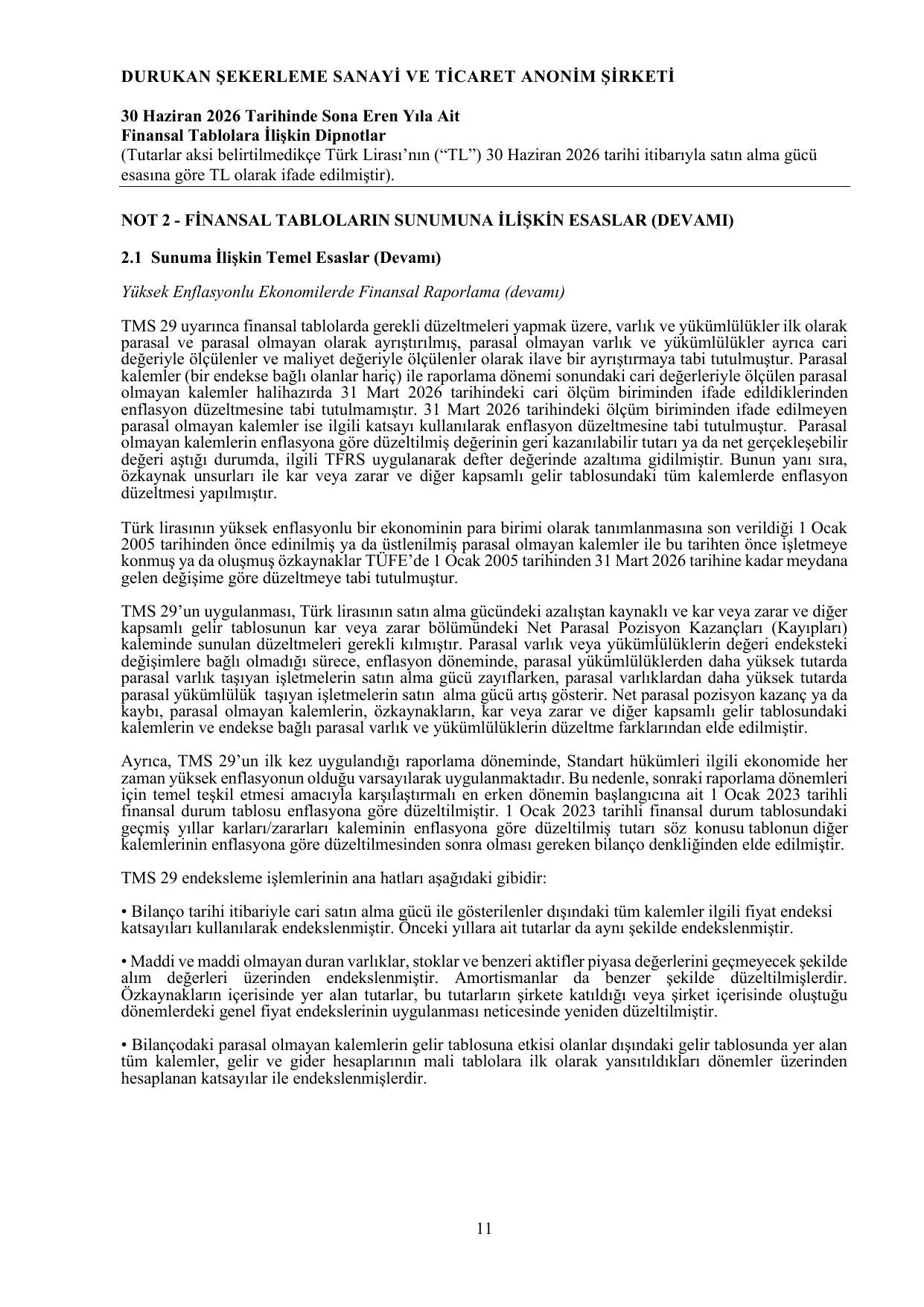 Durukan ลekerleme 30.06.2026 Baฤฤฑmsฤฑz Denetim Raporu.pdf โ sayfa 12