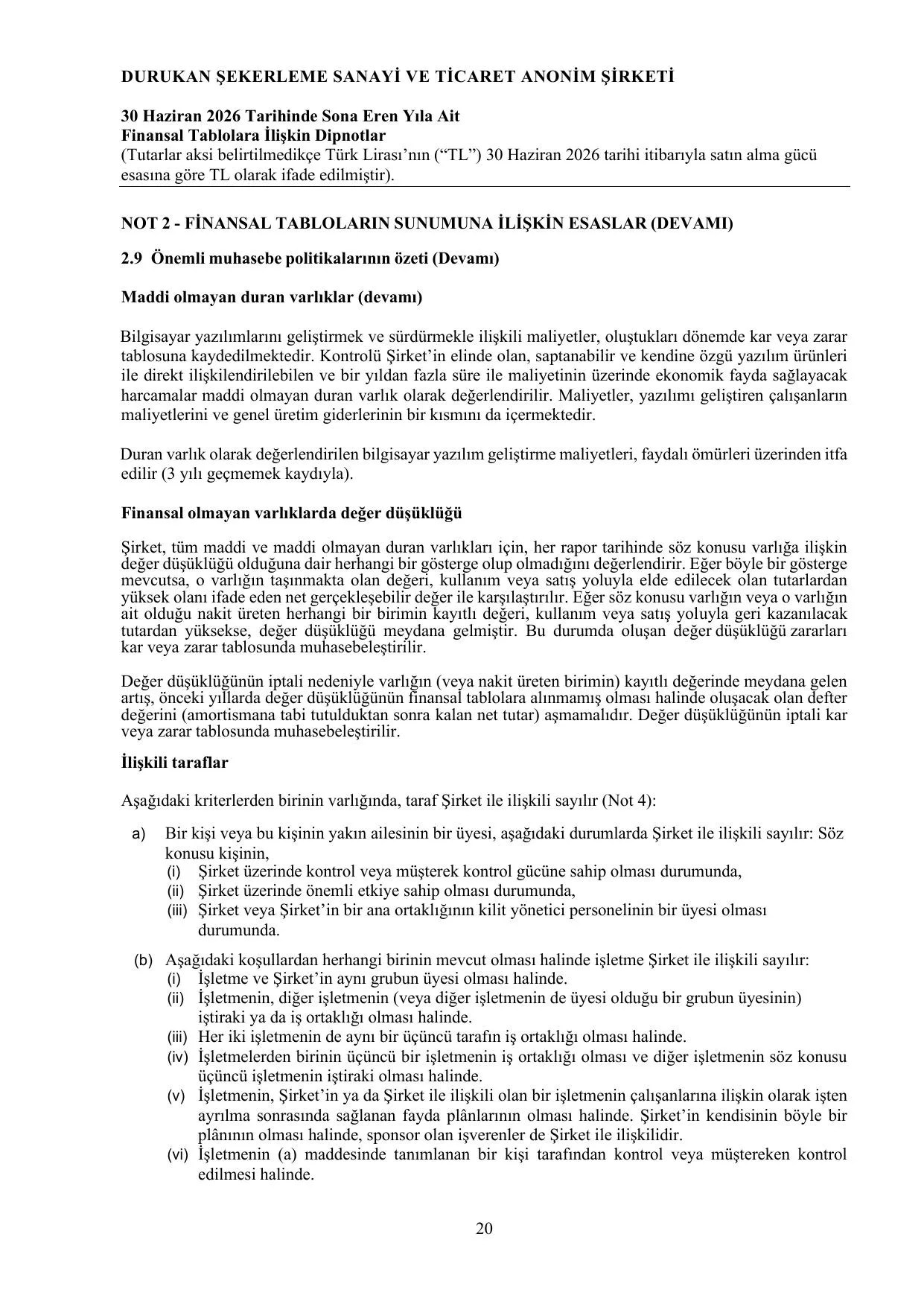 Durukan ลekerleme 30.06.2026 Baฤฤฑmsฤฑz Denetim Raporu.pdf โ sayfa 21