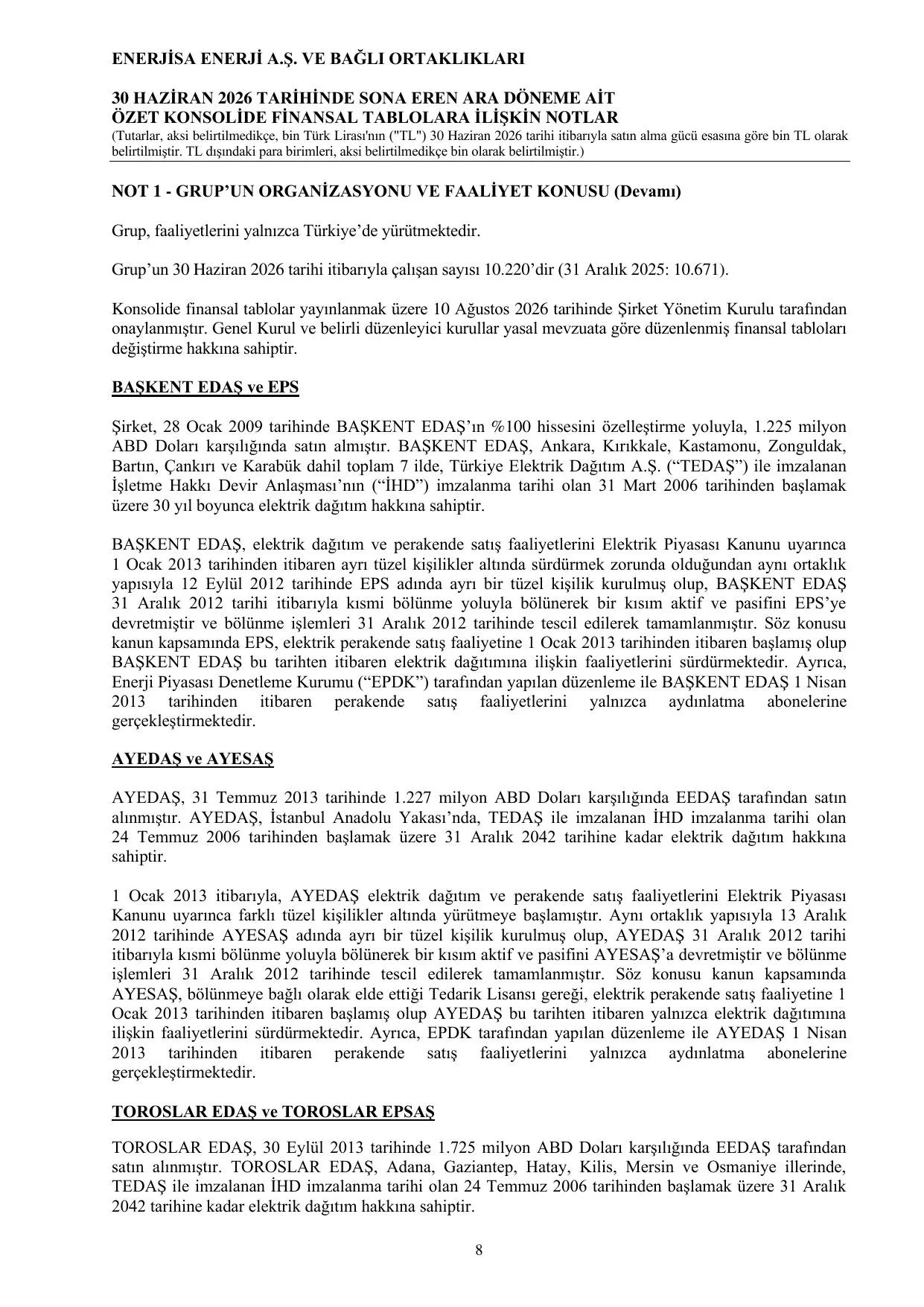 ENJSA 30 Haziran 2026 Konsolide Finansal Tablolar.pdf โ sayfa 12