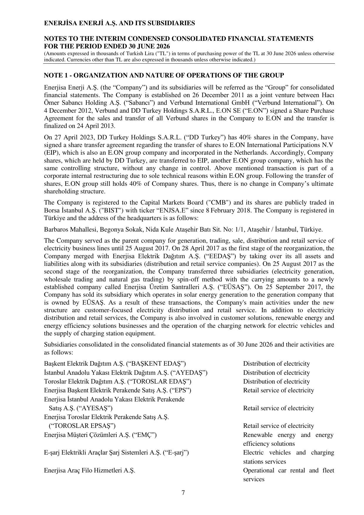 ENJSA 30 June 2026 Consolidated Financial Statements.pdf โ sayfa 11