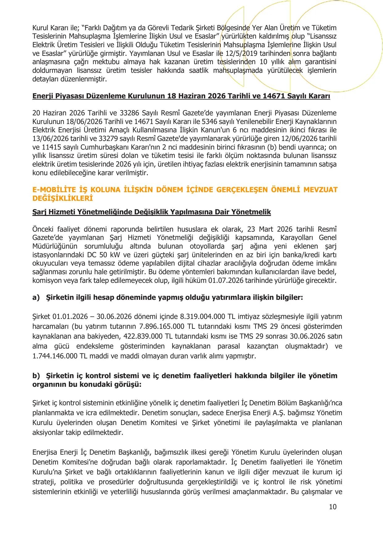 Enerjisa Enerji Aล 30.06.2026 Faaliyet Raporu.pdf โ sayfa 10