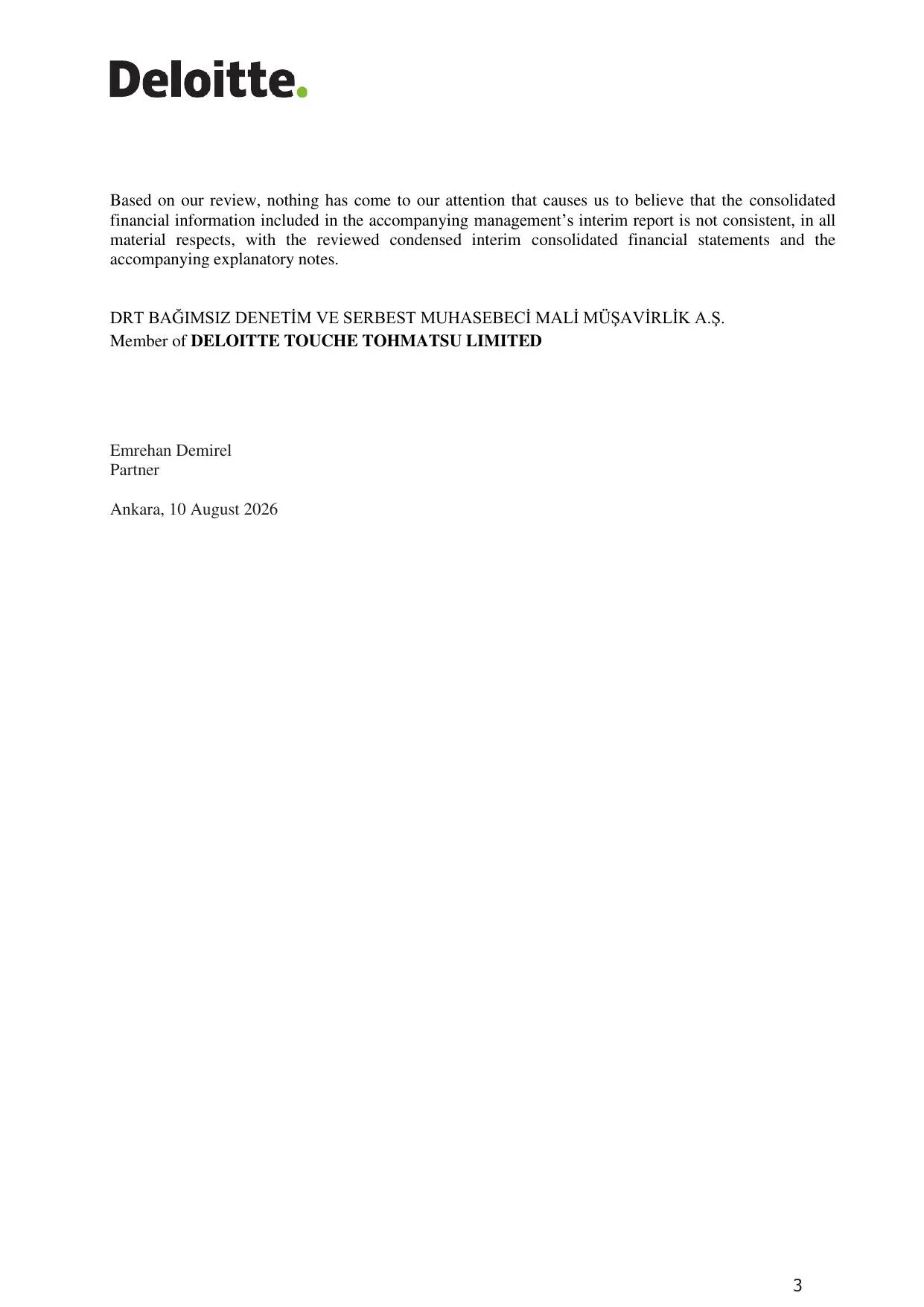 Enerjisa Enerji as Activity Report as of 30.06.2026.pdf โ sayfa 3