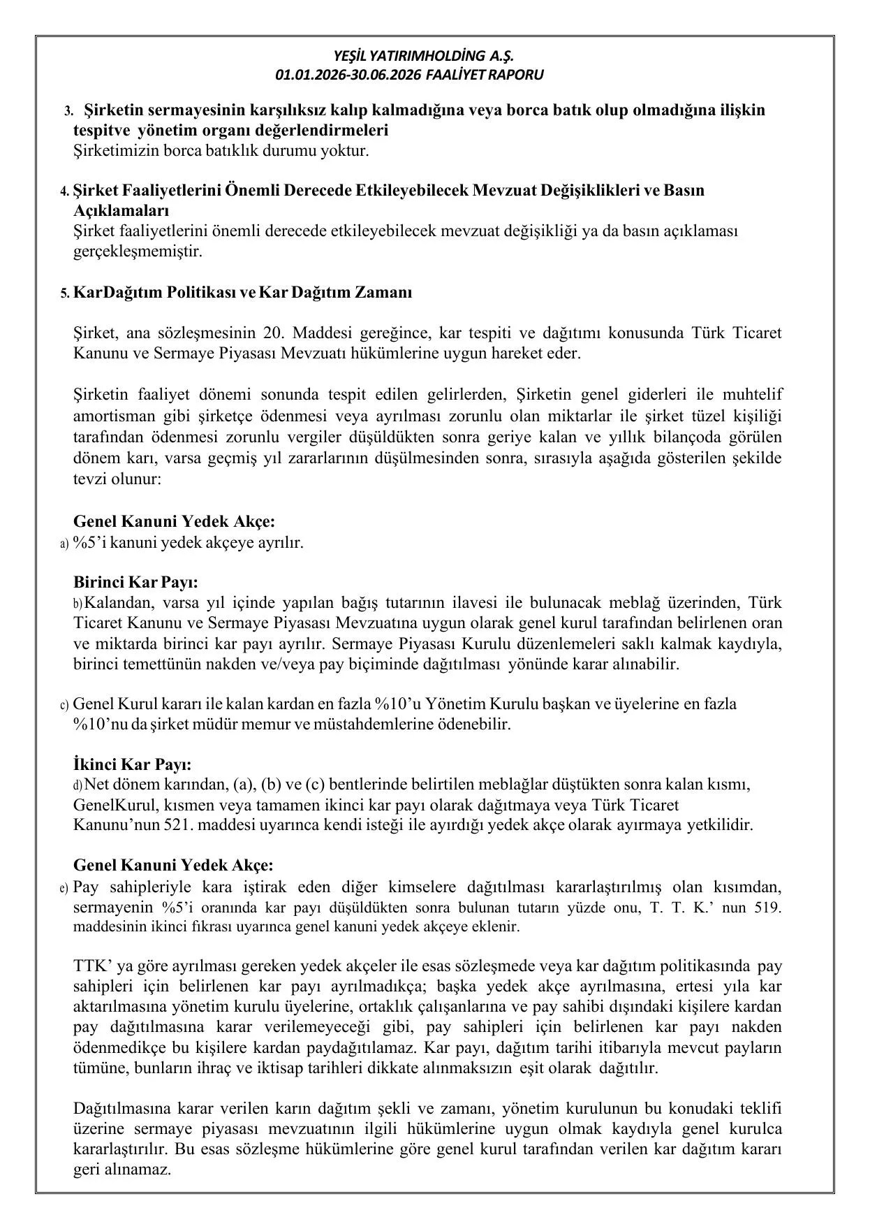 30.06.2026 Yeลil Yatฤฑrฤฑm Holding A.ล.Faaliyet Raporu.pdf โ sayfa 16