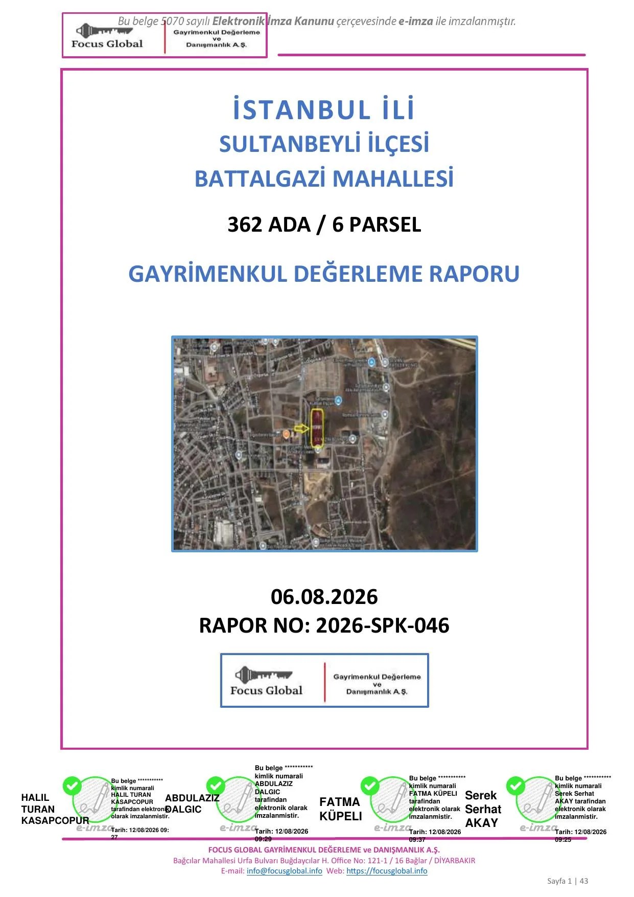 İstanbul İli-Sultanbeyli İlçesi-Battalgazi Mahallesi-362 ada-6 parsel Arsa Değerleme Raporu.pdf — sayfa 1