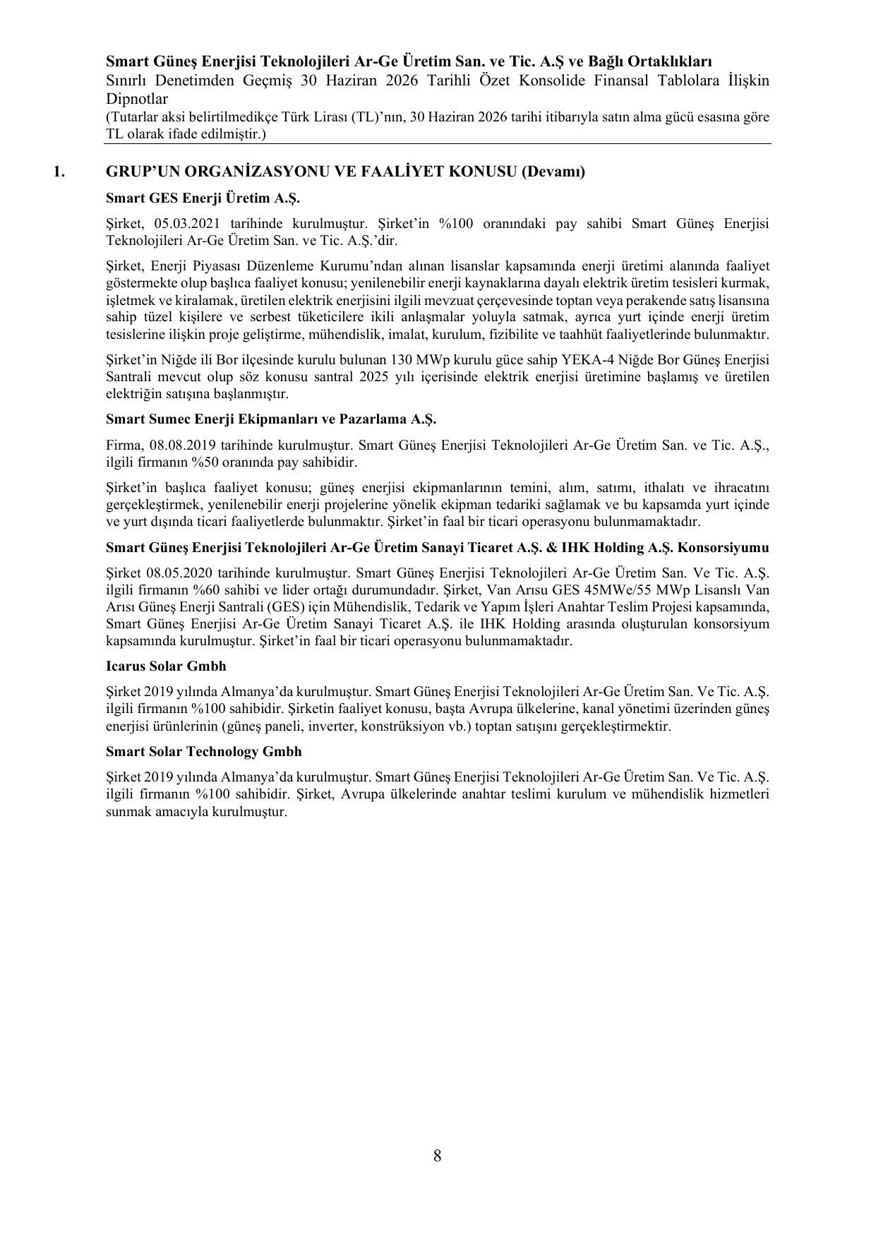 Smart Enerji Konsolide SPK Rapor 30.06.2026 (imzalฤฑ).pdf โ sayfa 11