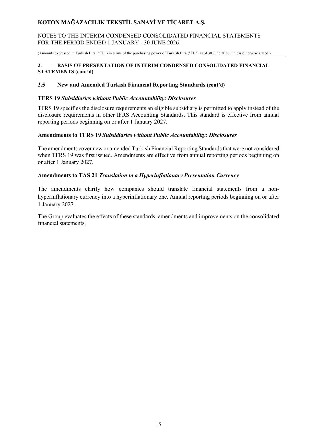 Koton 30.06.2026_Financial Statements and Notes.pdf โ sayfa 19