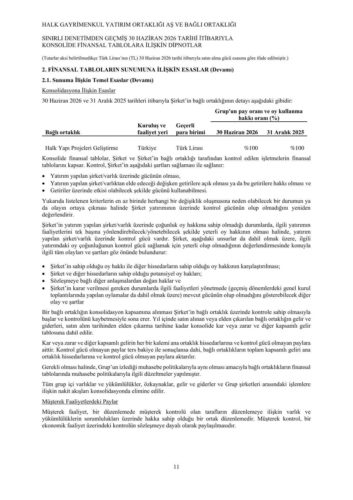 Halk GYO 30.06.2026 Konsolide_Görüşlü.pdf — sayfa 15