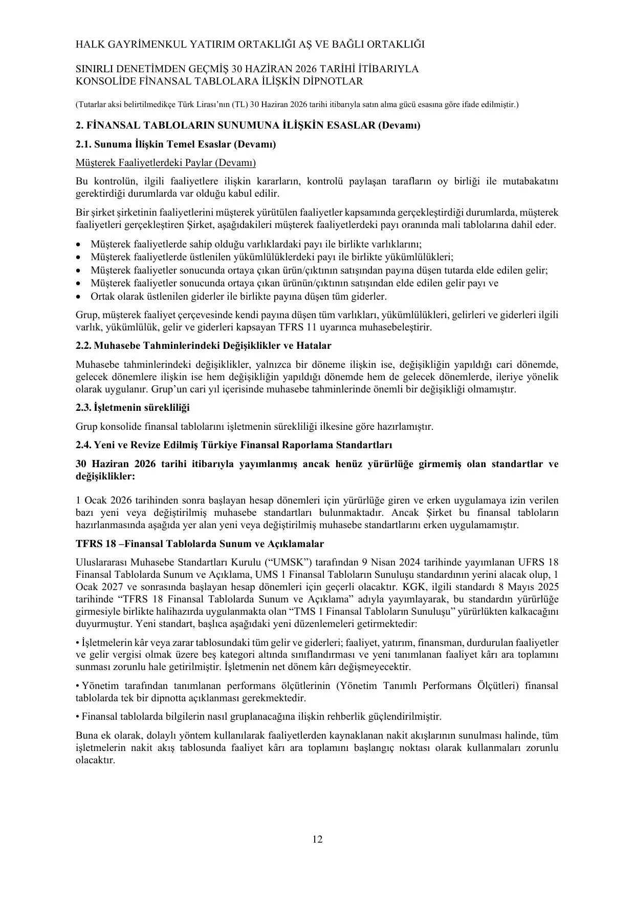 Halk GYO 30.06.2026 Konsolide_Görüşlü.pdf — sayfa 16