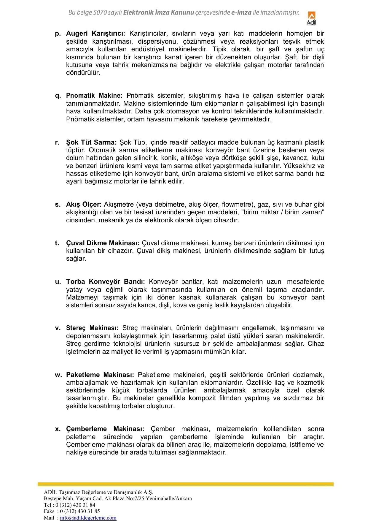 EK 5-E KAPEKS KİMYA SANAYİ A.Ş Makine Ekspertiz.pdf — sayfa 12