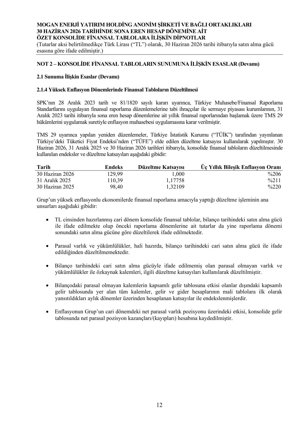Mogan Enerji SPK Baฤฤฑmsฤฑz Denetรงi Raporu 30.06.2026.pdf โ sayfa 15