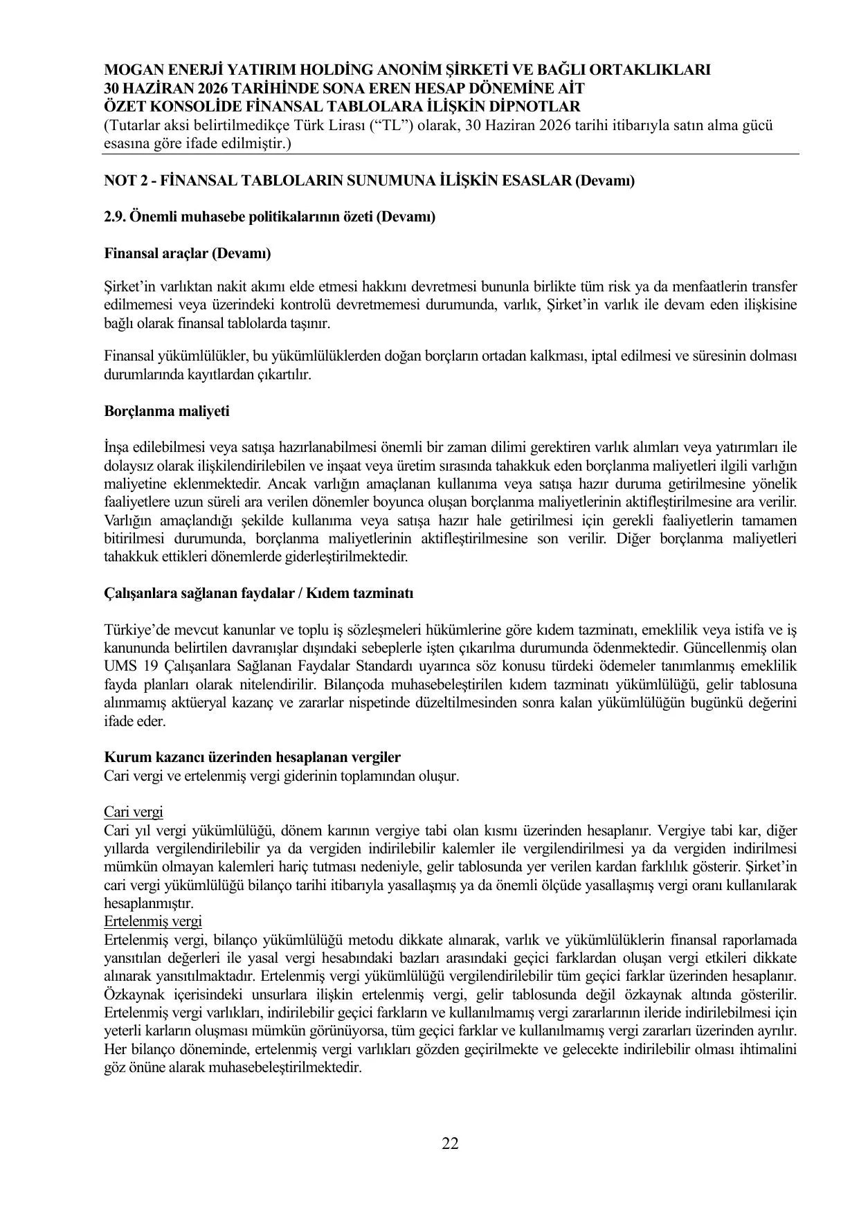 Mogan Enerji SPK Baฤฤฑmsฤฑz Denetรงi Raporu 30.06.2026.pdf โ sayfa 25
