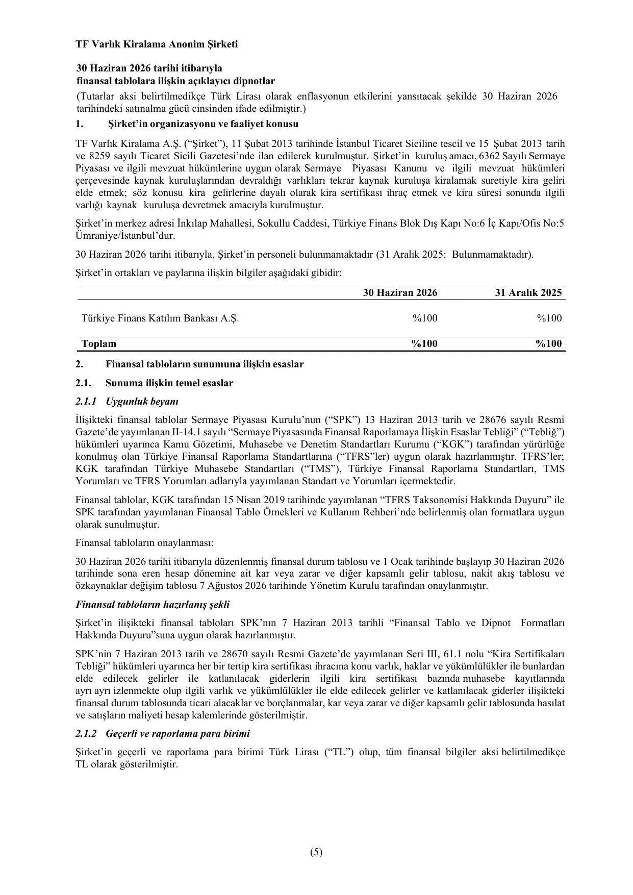 TF Varlık Kiralama 2026-Q2 Faaliyet Raporu.pdf — sayfa 21