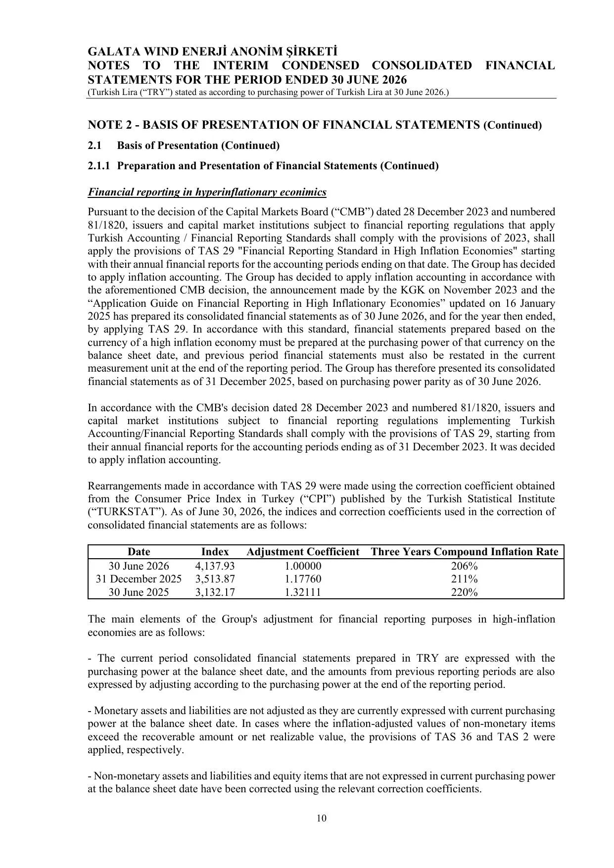 Galata Wind Enerji A.ล. - 30.06.26-ENG.pdf โ sayfa 13