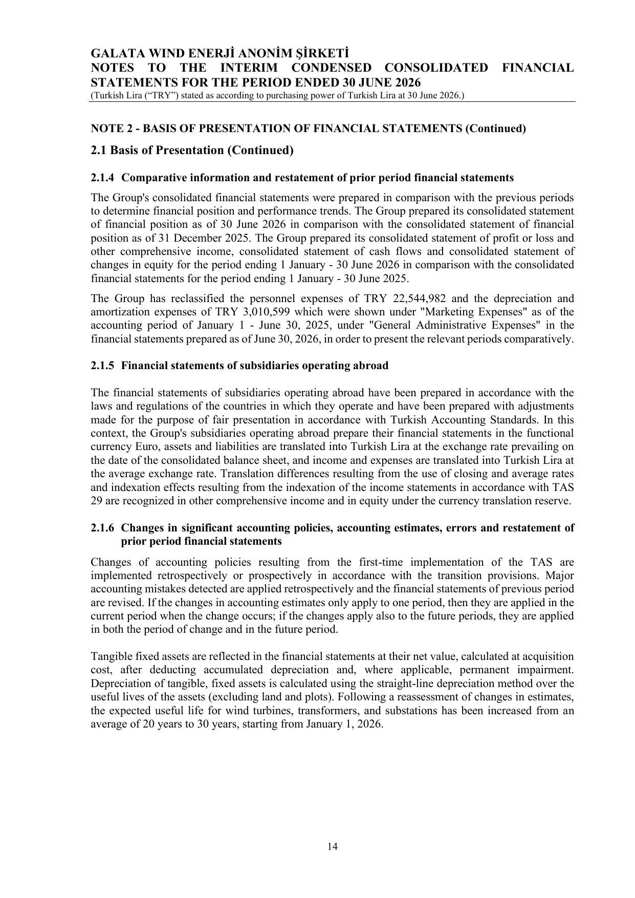 Galata Wind Enerji A.ล. - 30.06.26-ENG.pdf โ sayfa 17