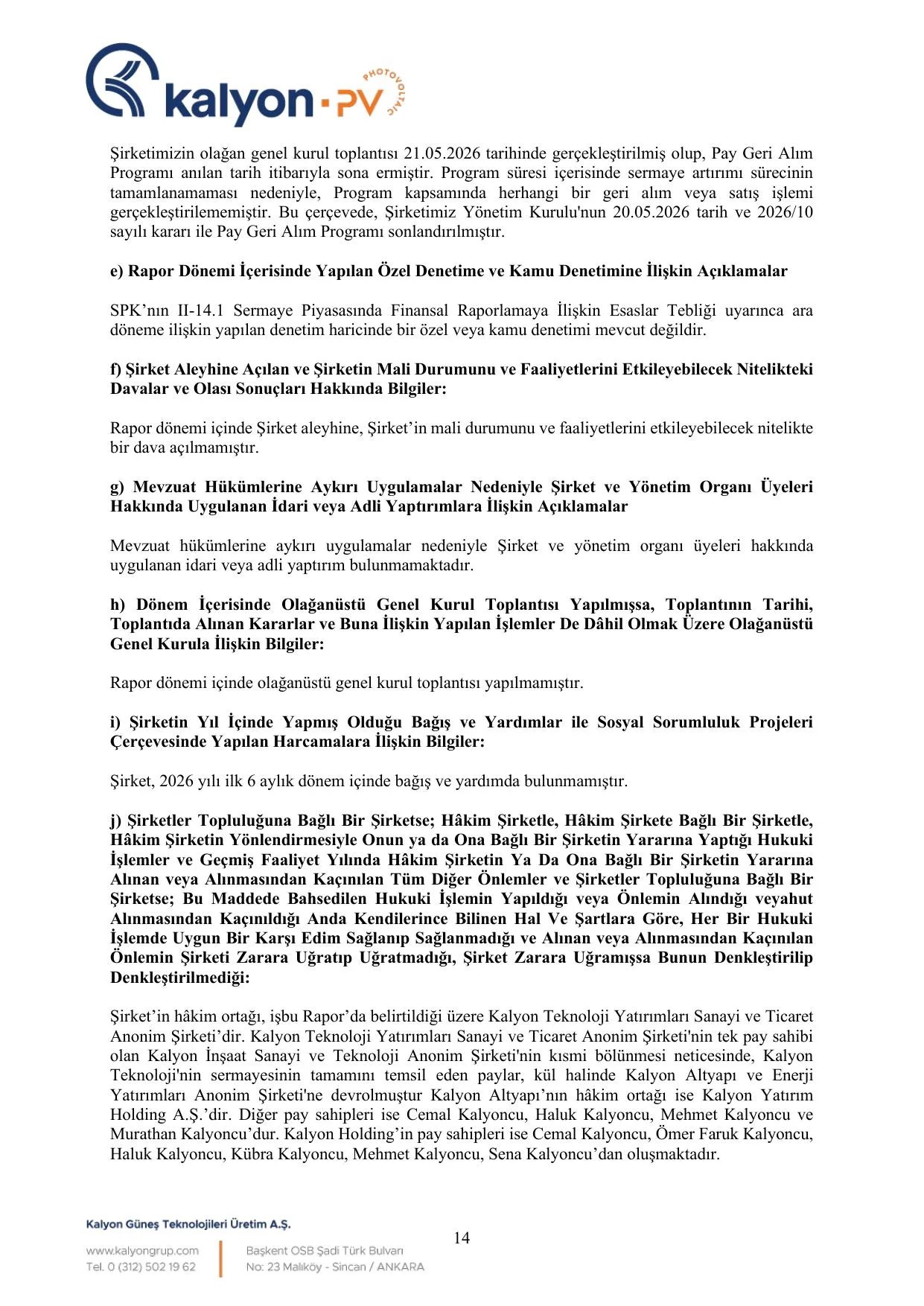 KGTรAล FAALฤฐYET RAPORU_30062026.pdf โ sayfa 14
