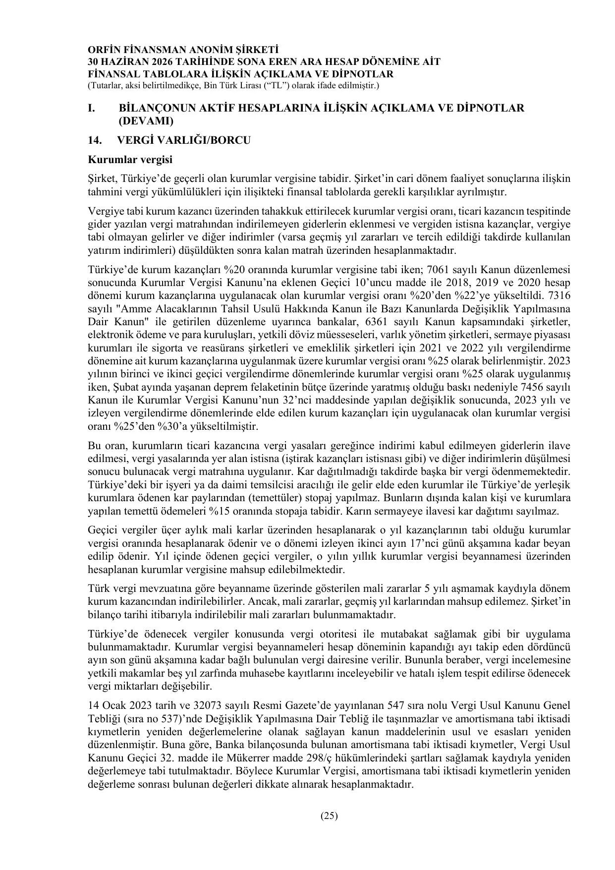 Orfin Finansman 30.06.2026 Finansal Rapor.pdf โ sayfa 29