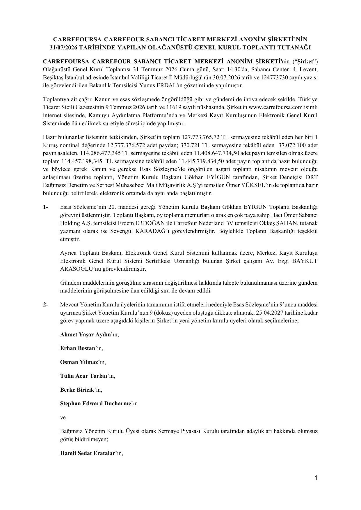 Toplantฤฑ Tutanaฤฤฑ - 31.07.2026 Olaฤanรผstรผ Genel Kurul Toplantฤฑsฤฑ.pdf โ sayfa 1